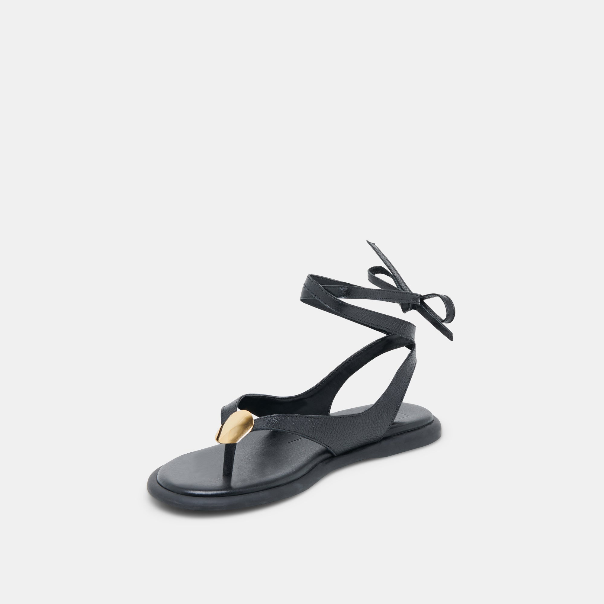 JUDY Women's Black Leather Sandals - Comfortable & Stylish Casual Footwear for Summer, Beach, and Outdoor Walking
