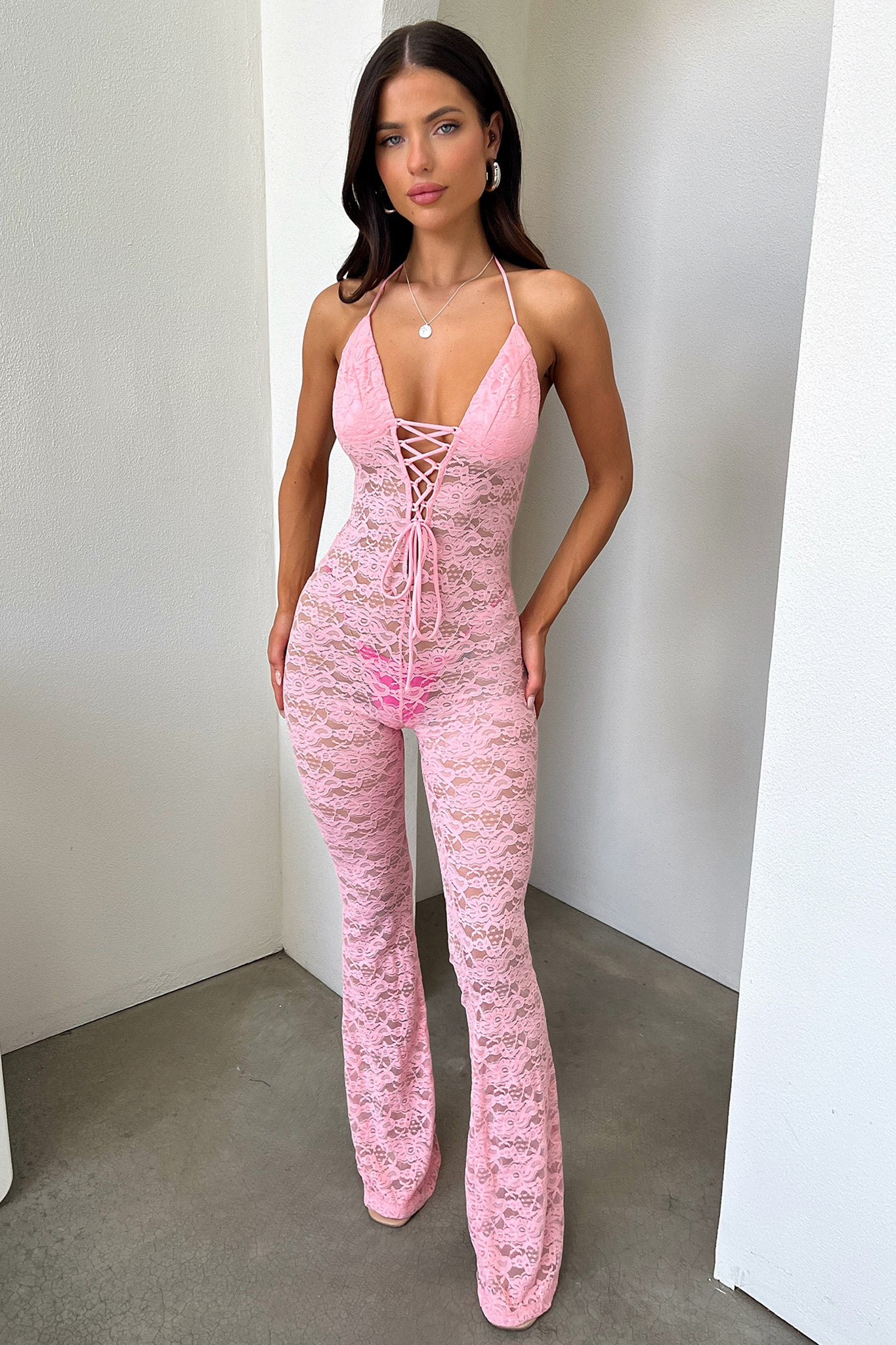 Alfonzo Women's Jumpsuit in Baby Pink | Trendy One-Piece Romper for Casual Outings & Summer Vacations