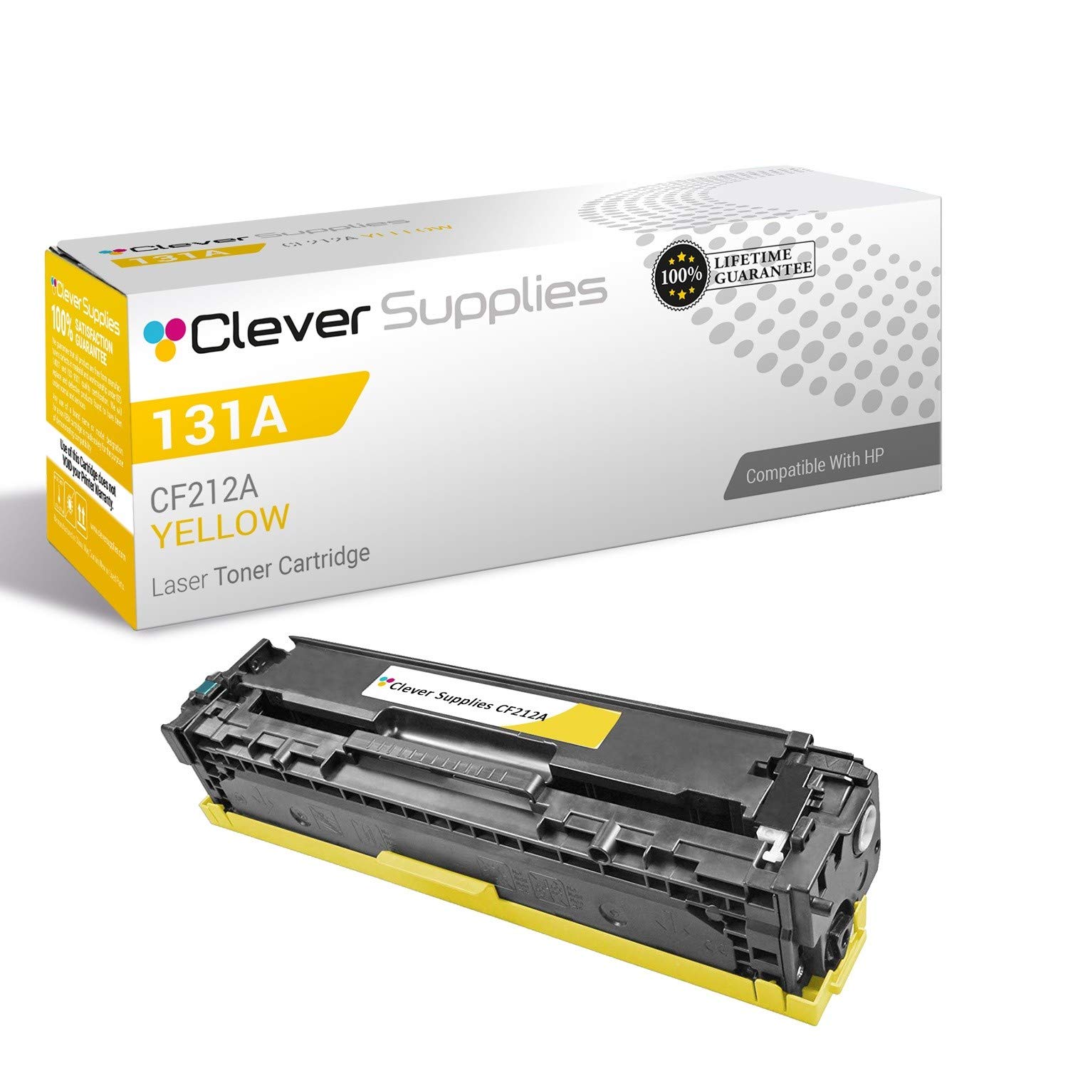 HP Pro 200 Color Printer Toner Cartridge Replacement - Compatible with CF212A Yellow 131A for M251NW & M276NW Models | High-Quality CS Toner for Home & Office Printing