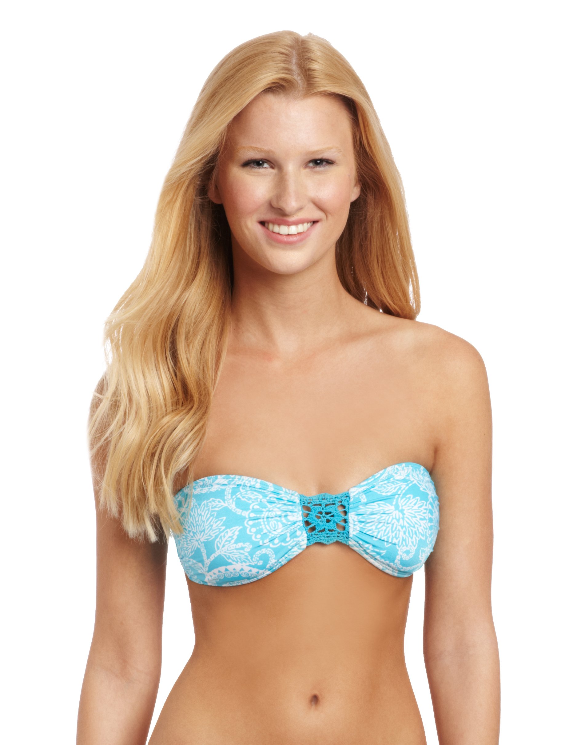 O'Neill Juniors Henna Crochet Bandeau Bikini Top - Comfortable & Stylish Swimwear for Teen Girls - Perfect for Beach, Pool Party & Summer Vacation