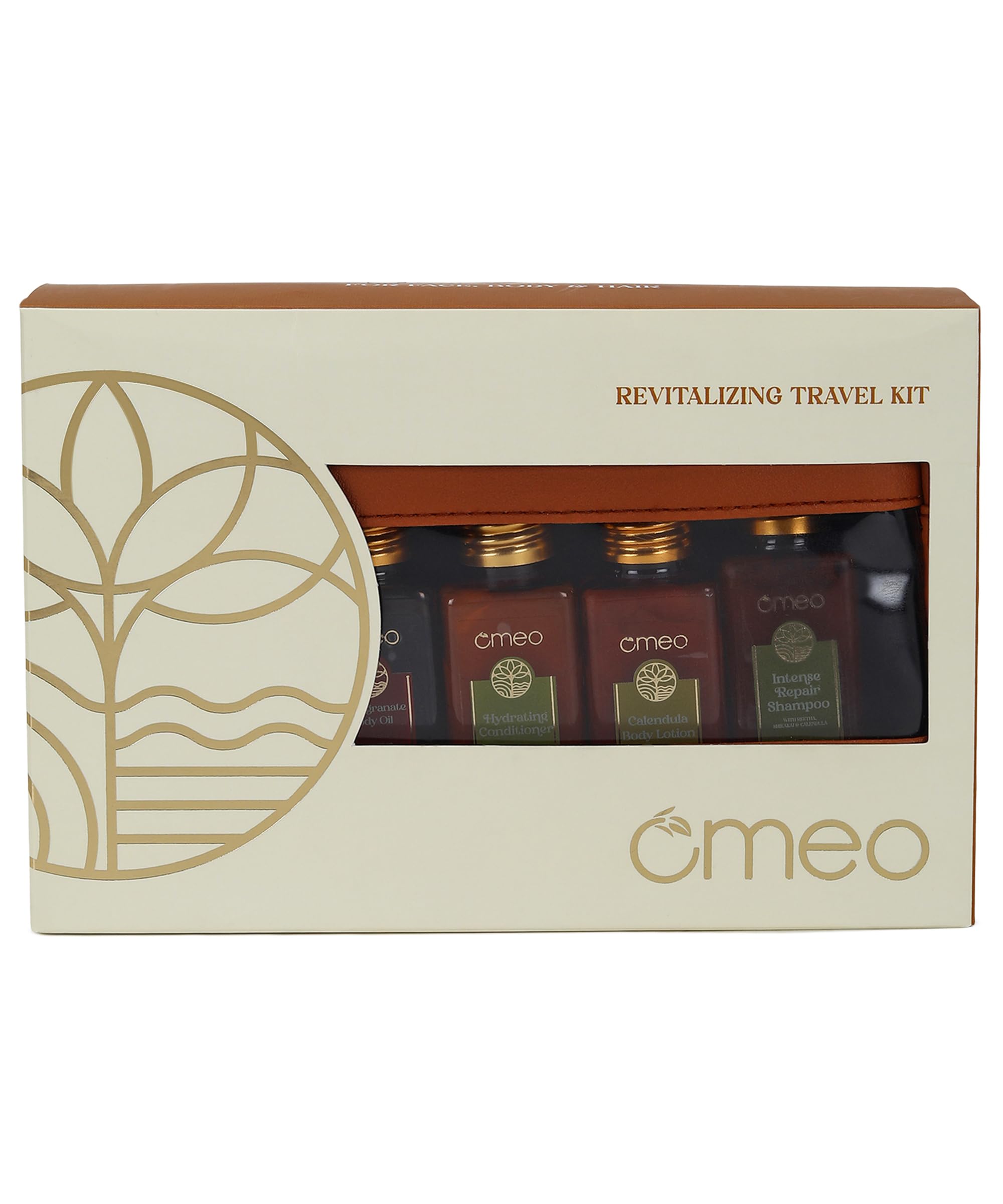 Omeo Revitalizing Travel Kit - Essential Skincare Set for Hydration & Glow | Perfect for Airplane, Vacation & On-the-Go Use