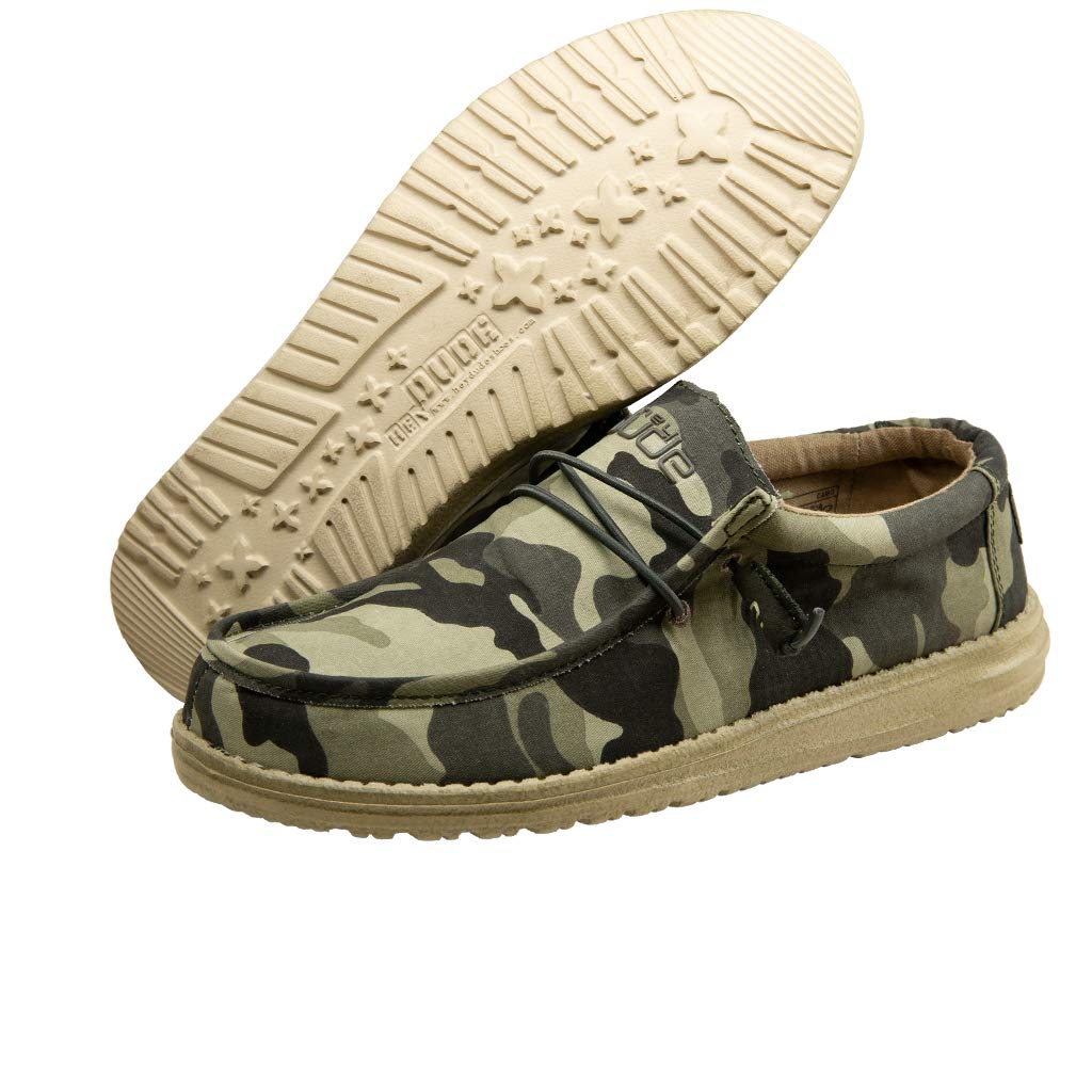Hey Dude Men's Wally Funk Comfortable Lace-Up Loafers - Lightweight Casual Shoes for Men | Perfect for Walking, Travel & Everyday Wear