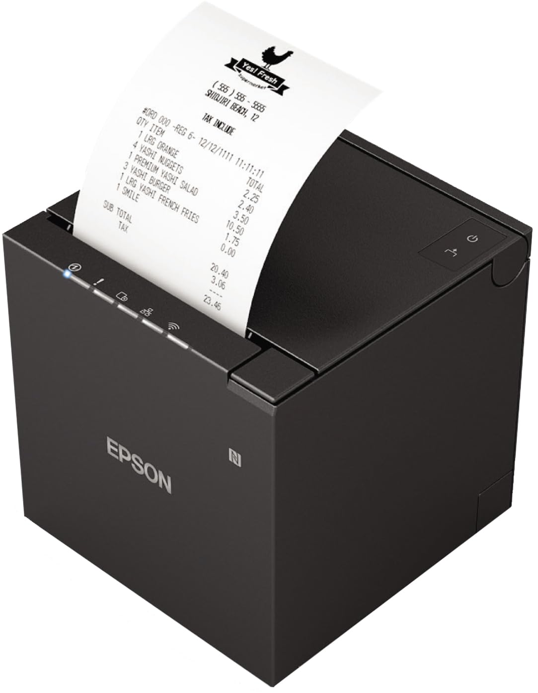 Epson TM-m30III Thermal Receipt Printer with Auto-Cutter - USB & LAN Connectivity for Square POS System (Part # C31CK50012) - Ideal for Retail Stores, Restaurants & Small Businesses