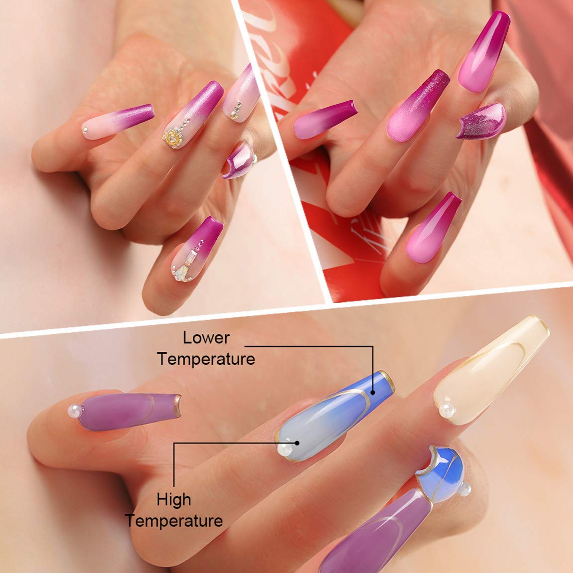 Vishine Mood & Temperature Color Changing Gel Nail Polish - 1 Pack DIY Manicure Kit for Salon & Home Use - Perfect for Parties, Weddings & Special Occasions