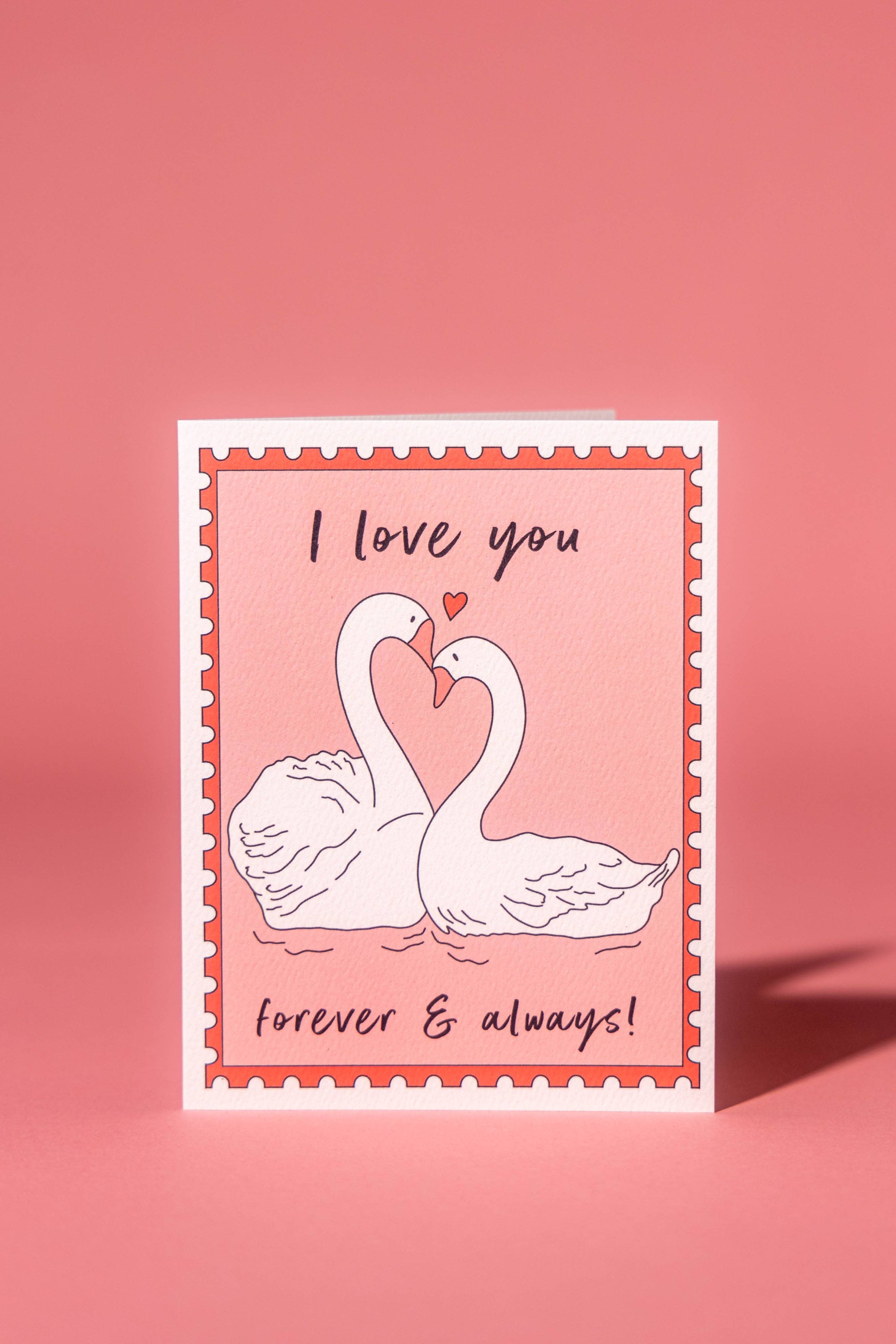 Forever & Always Swans Greeting Card - Elegant Wedding, Anniversary & Love Note for Special Occasions