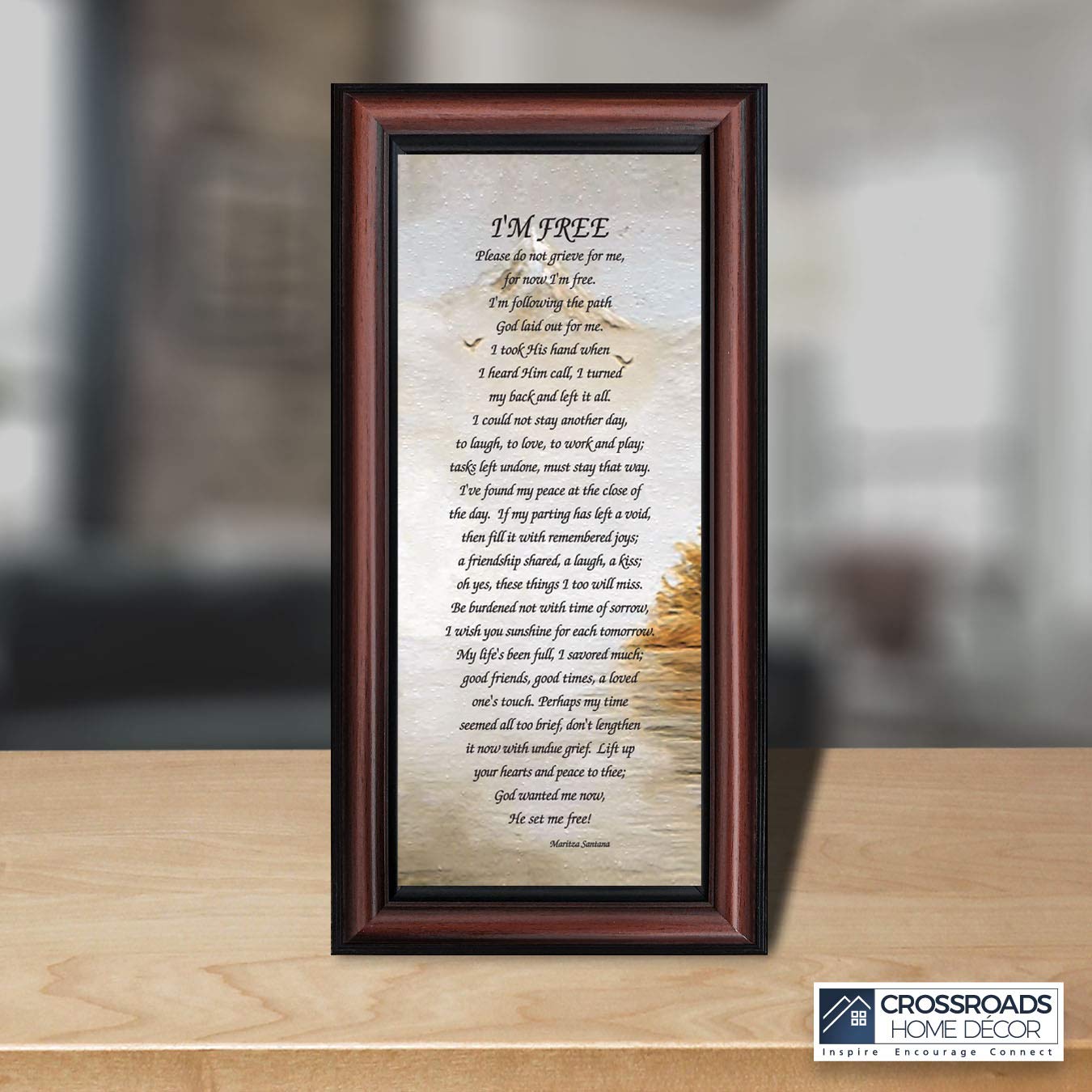 Memorial Picture Frame for Mom - Sympathy Bereavement Gift for Home Décor