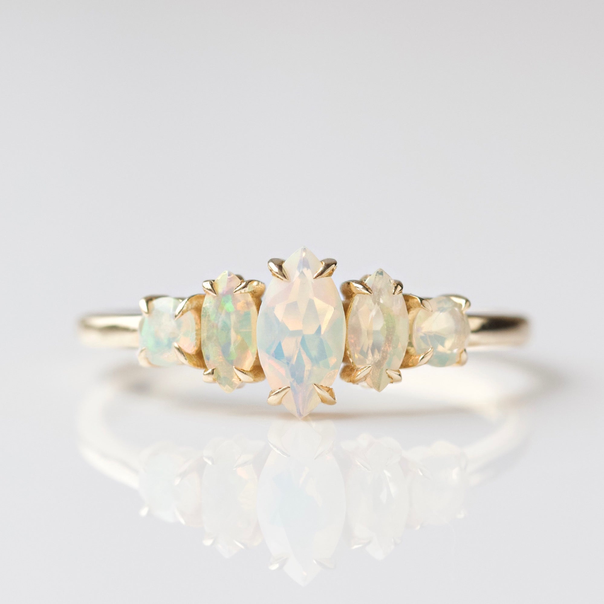 Hope Marquise Opal Ring - Elegant & Unique Gemstone Jewelry for Women - Perfect for Weddings, Anniversaries & Special Occasions