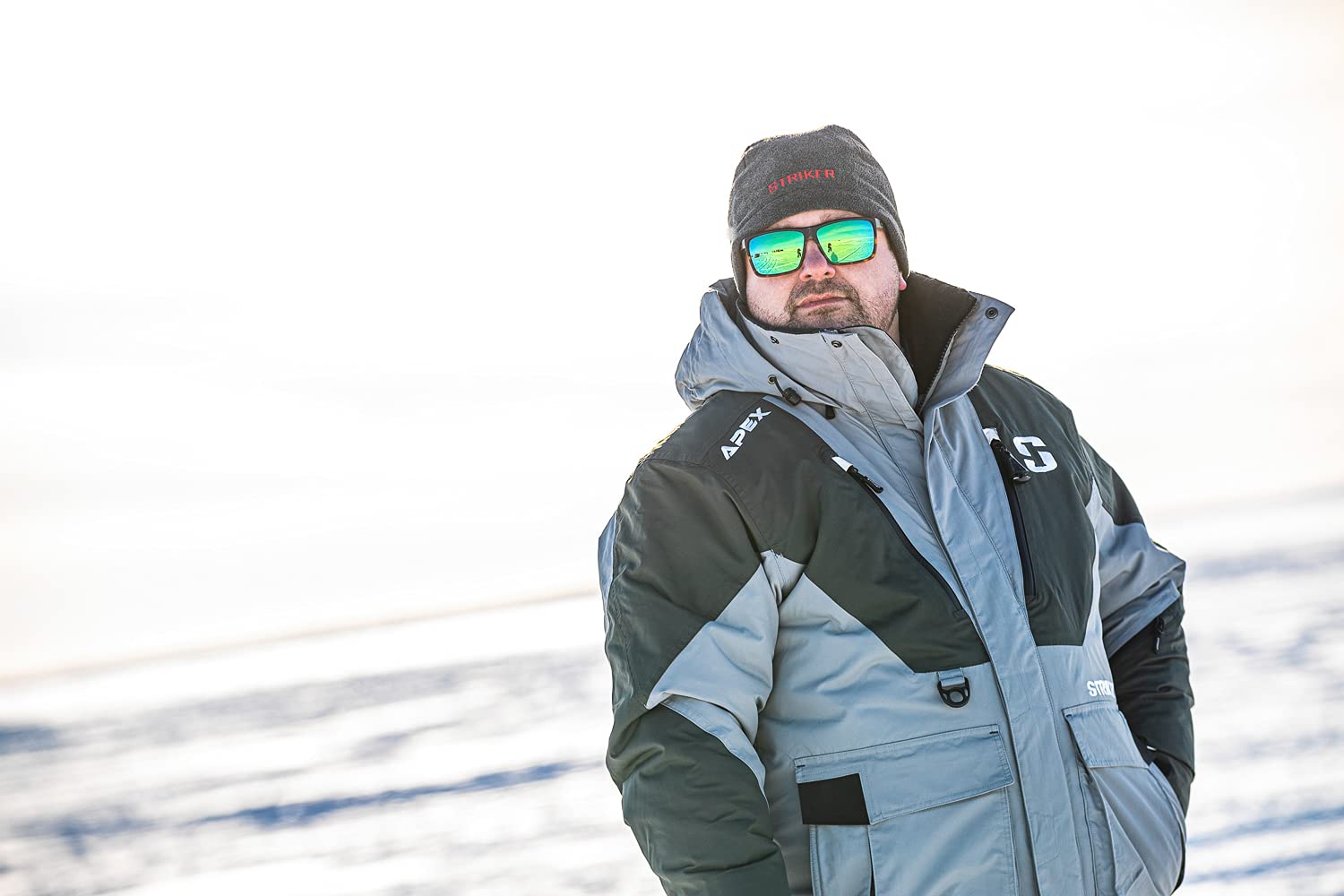 Striker Men's Apex Lightweight Insulated Ice Fishing Jacket - Waterproof, Breathable with Sureflote Flotation Technology - Perfect for Winter Fishing, Hunting & Outdoor Adventures
