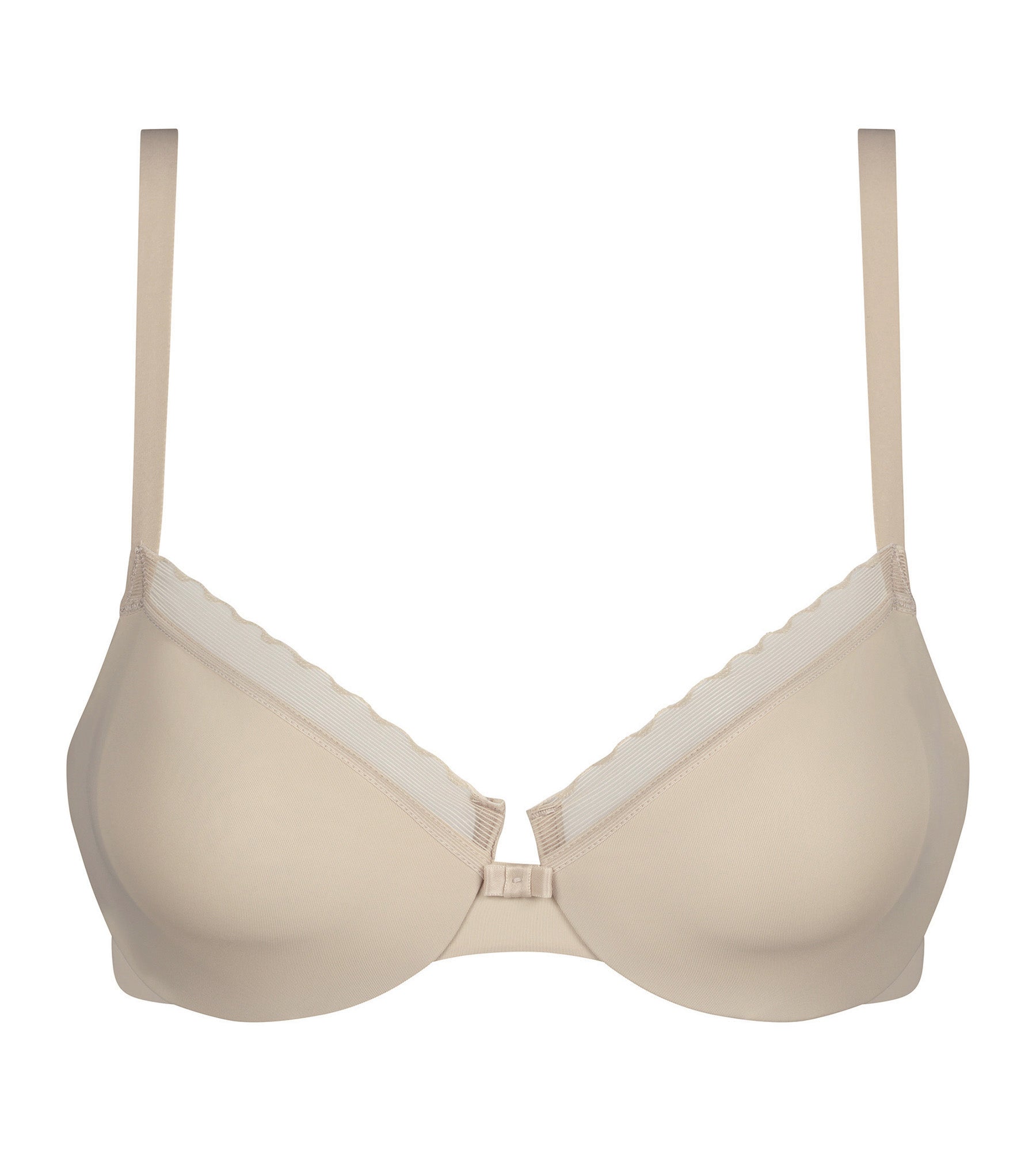 Nude Dim Daily Comfort Microfiber & Tulle Full Coverage Support Bra - Perfect for Work, Yoga & Everyday Wear