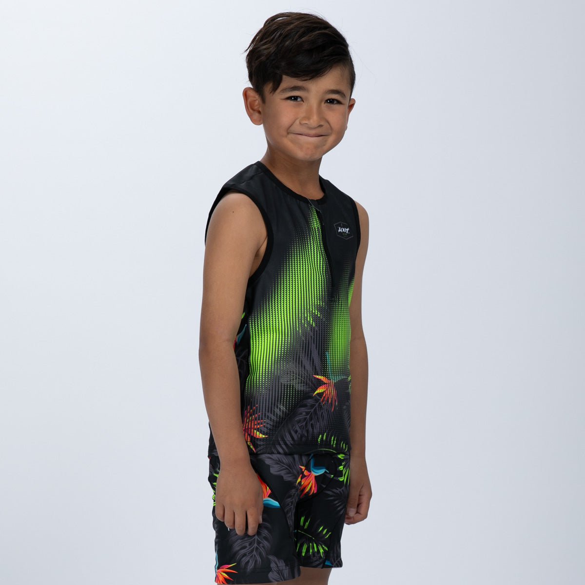 Youth Ltd Tri Protégé Tank Top - Tropical Magic Green Color | Women's Athletic Workout Shirt for Running, Yoga & Gym | Breathable Moisture-Wicking Activewear