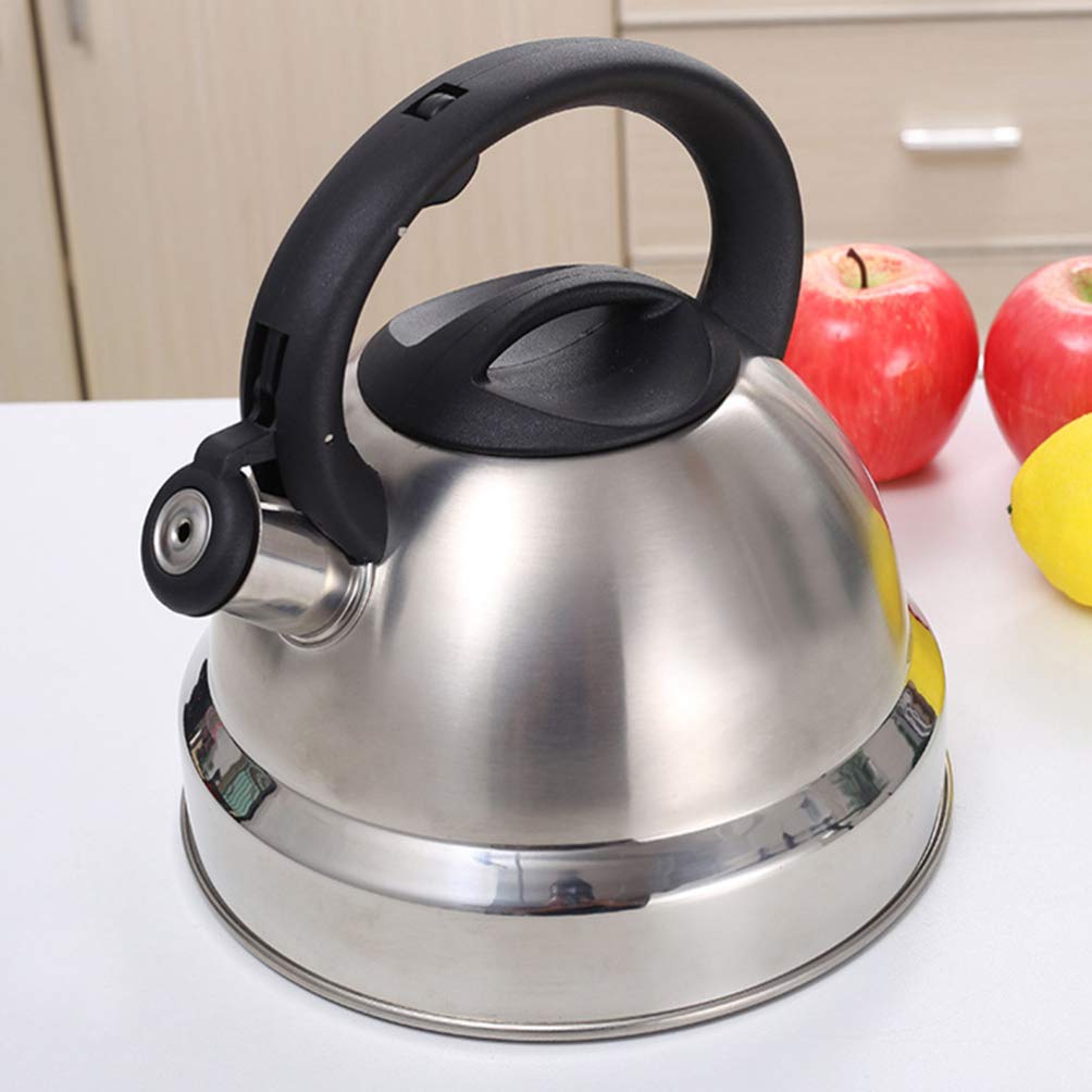 Premium Stainless Steel Whistling Tea Kettle - 2.5QT Thickened Bottom for Fast Boiling, Durable & Safe for Stovetop Use - Perfect for Tea, Coffee & Hot Water - Ideal for Home, Office & Camping