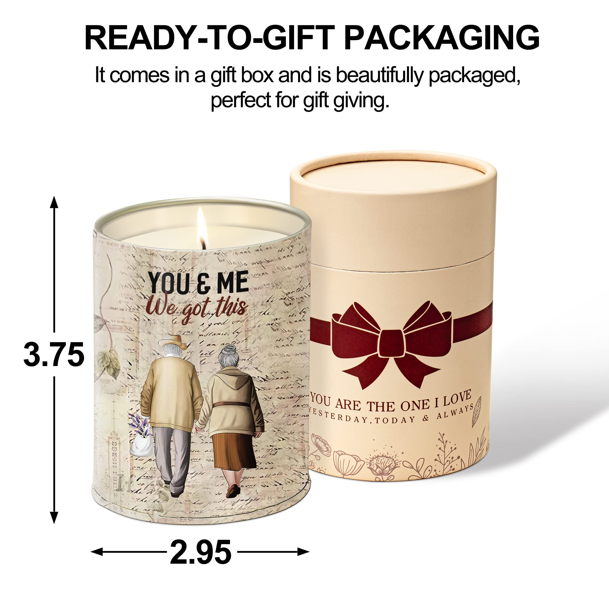 Lavender Scented Candles - Romantic Gifts for Wife, Valentine's Day, Anniversary & Birthday - Aromatherapy Soy Candles for Relaxation, Spa & Home Decor