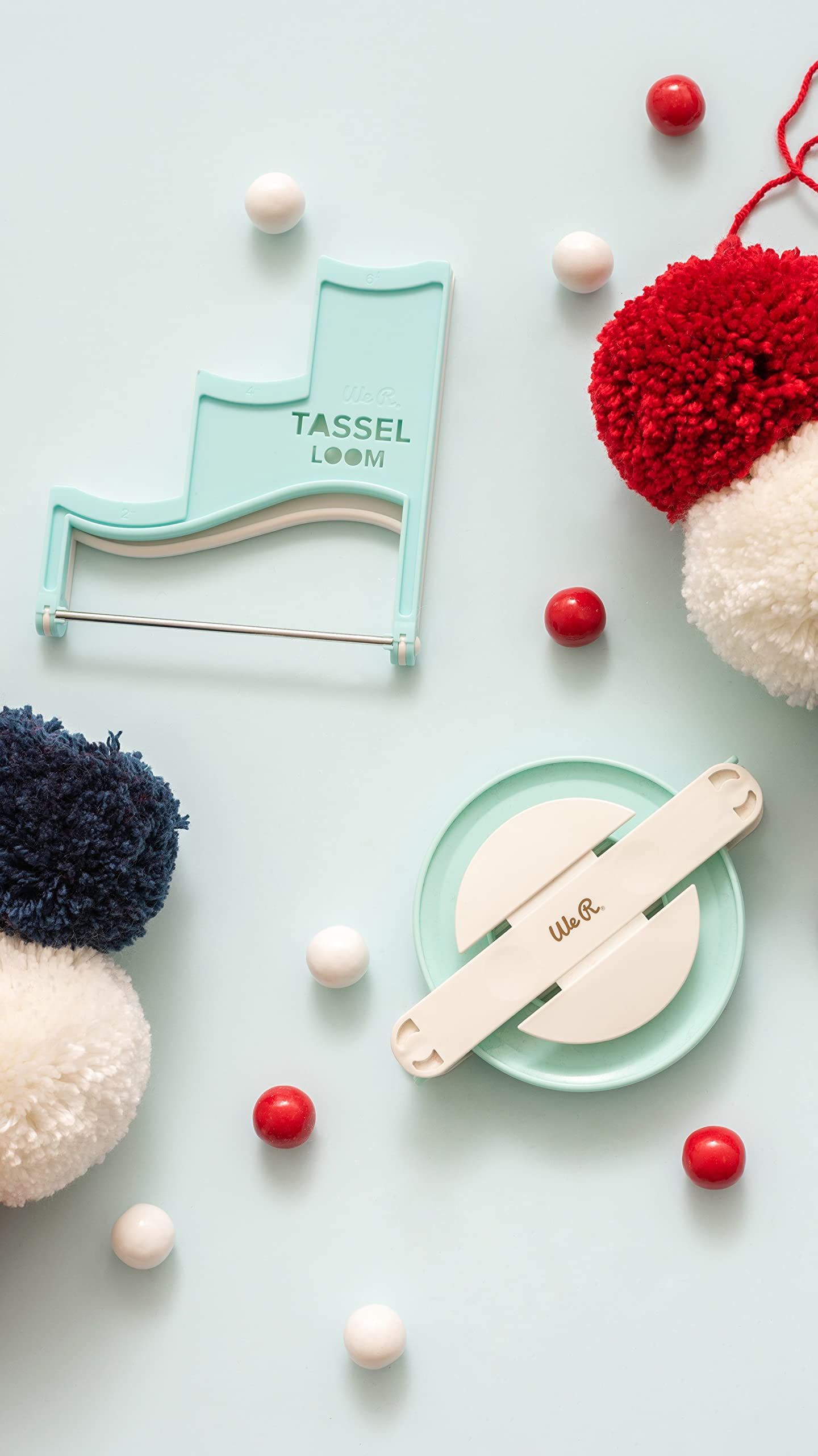 We R Memory Keepers Embellishment Makers Basic Tools - Jumbo Pom Pom Maker for DIY Crafts, Scrapbooking & Home Decor | Create Fluffy Pom Poms for Hats, Blankets & Gift Wrapping