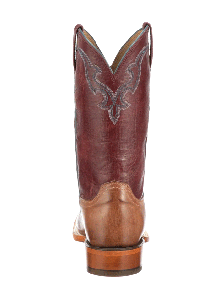 Lucchese CL1566 Men's Martin Mad Dog Goat Leather Cowboy Boots in Peanut Brown - Perfect for Western Rides, Country Music Festivals & Casual Wear