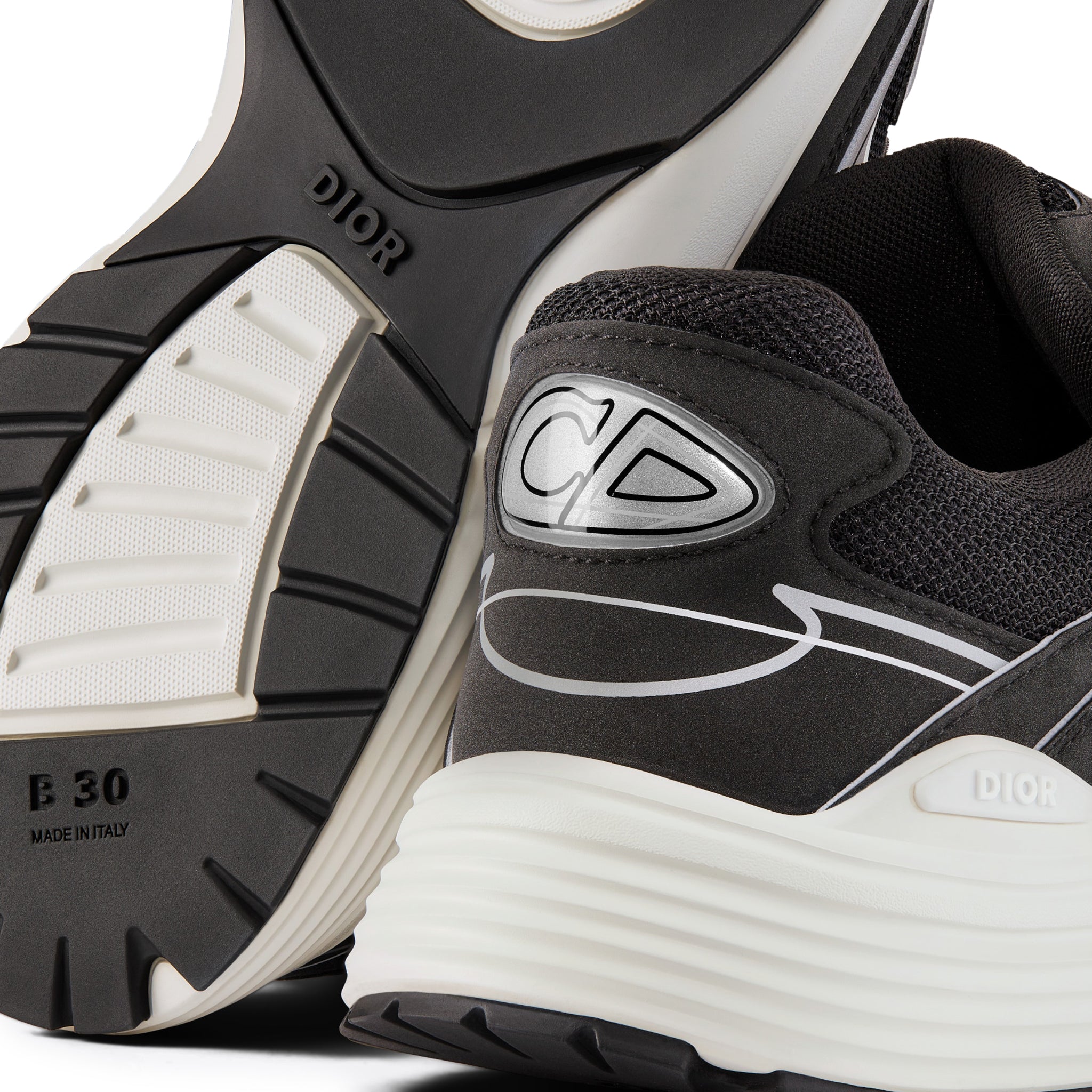 Dior B30 Mesh Black White Sneakers - Stylish & Comfortable Men's Fashion Shoes for Casual Wear & Street Style