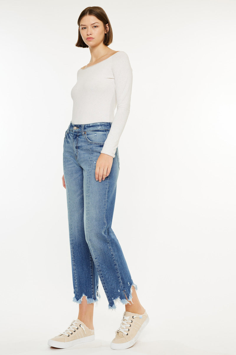 Hellen Women's High Rise Straight Leg Jeans - Stretch Denim Pants for Casual Wear & Everyday Outfits