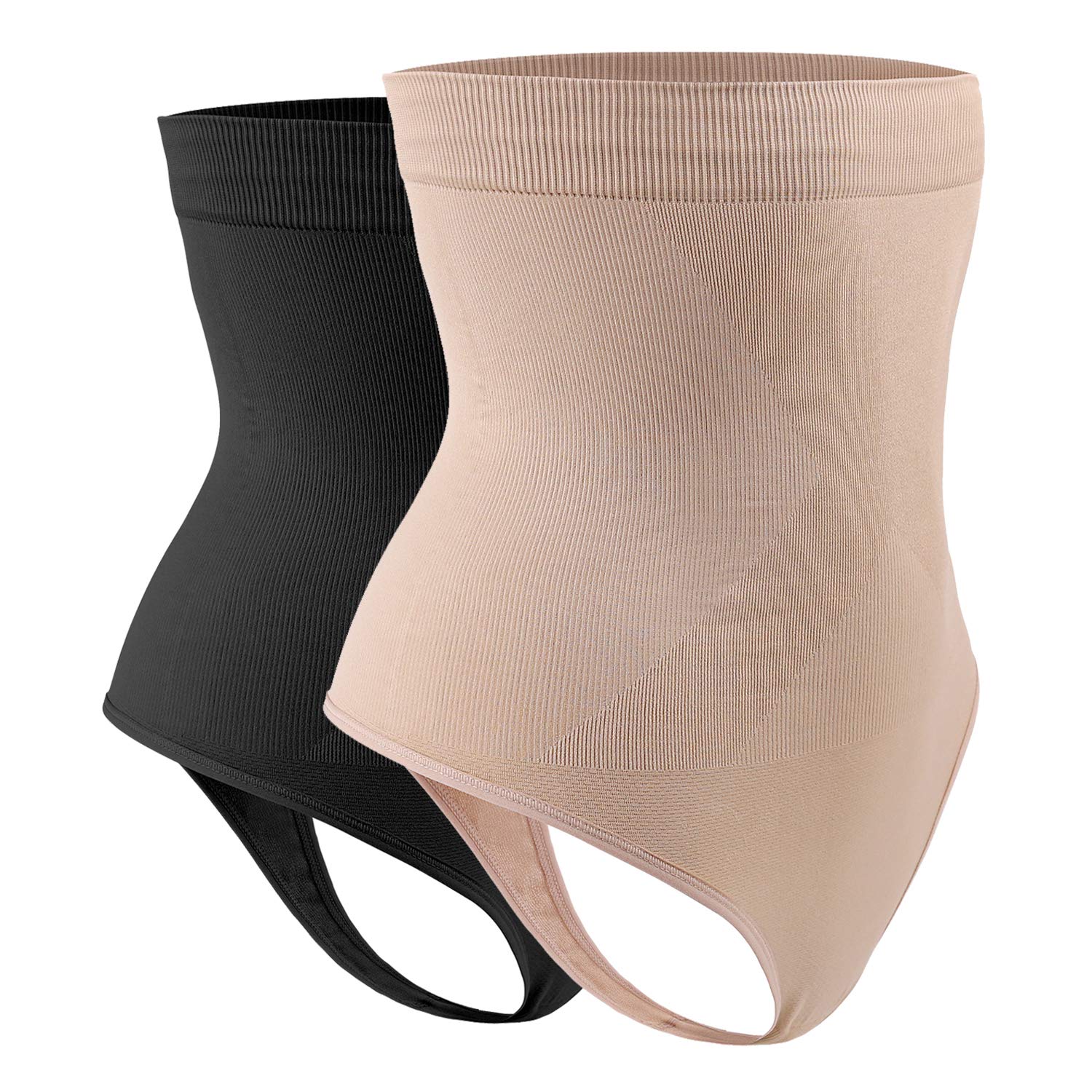 Dream Slim Women's High-Waist Seamless Body Shaper Briefs - Firm Control Tummy Thong Shapewear Panties Girdle Underwear for Everyday Wear & Special Occasions