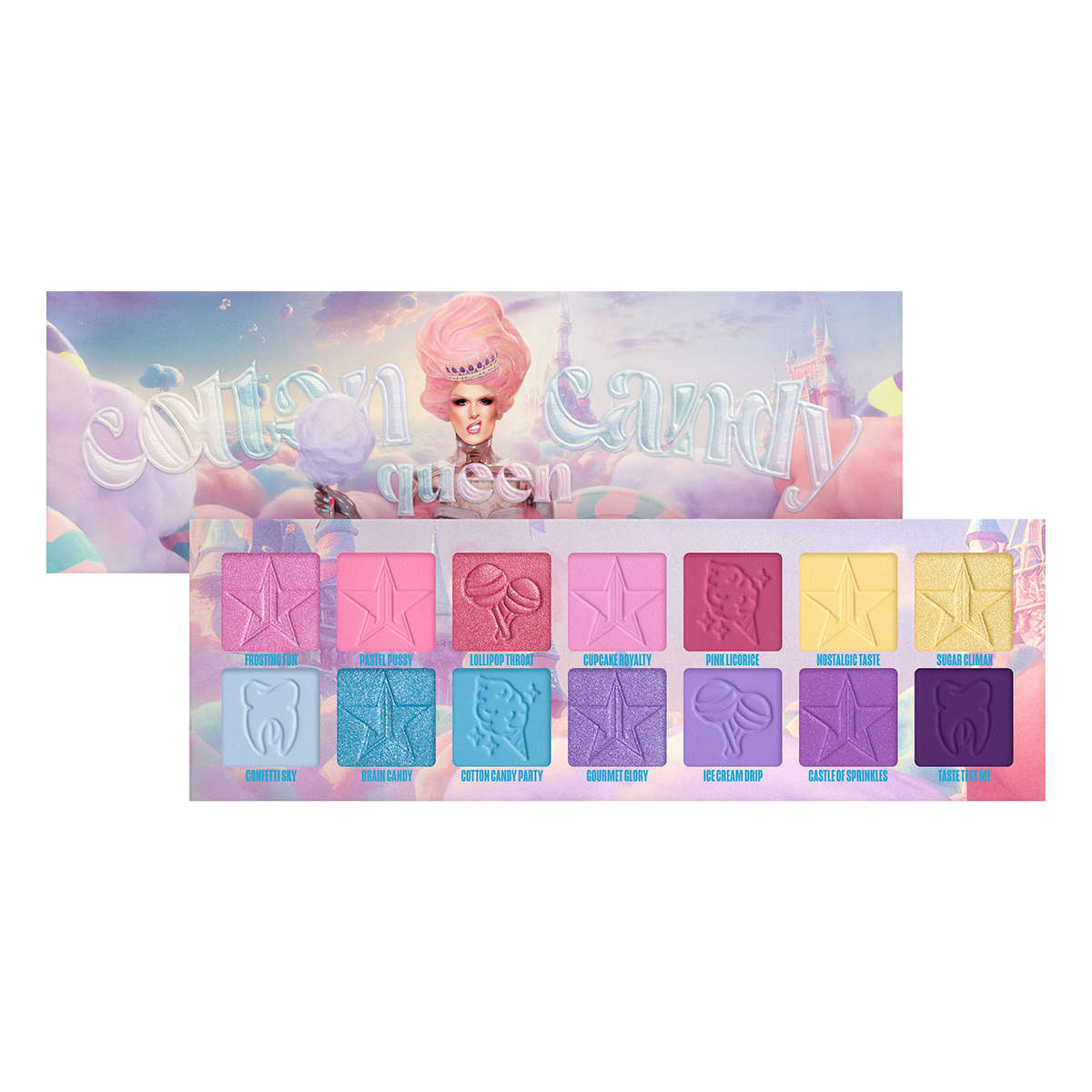 Palette Cotton Candy Queen - Soft & Fluffy Hair Brush for Styling & Detangling - Perfect for Salon, Home & Travel Use