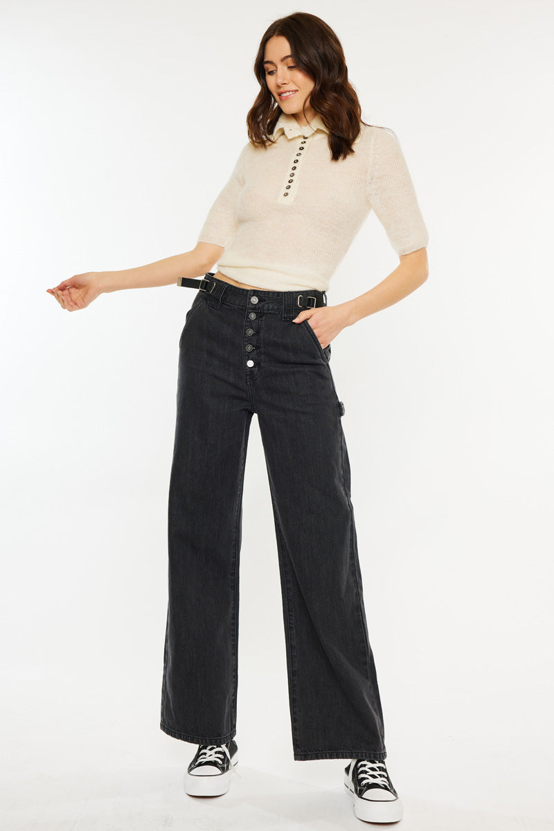 Liz High Rise 90's Skater Jeans for Women - Vintage Retro Denim Pants with Stretch - Perfect for Casual Wear, Street Style & Skateboarding