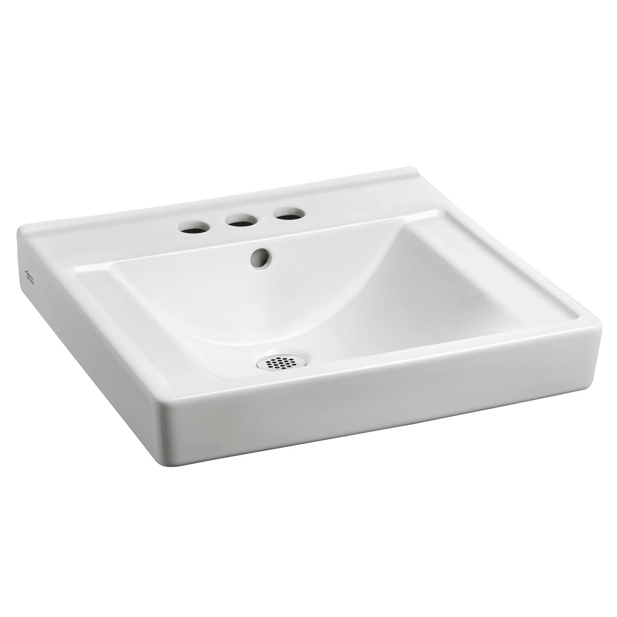 Decorum® Wall Mounted EverClean® Bathroom Sink with 4-Inch Centerset Faucet Holes - Perfect for Small Bathrooms and Powder Rooms