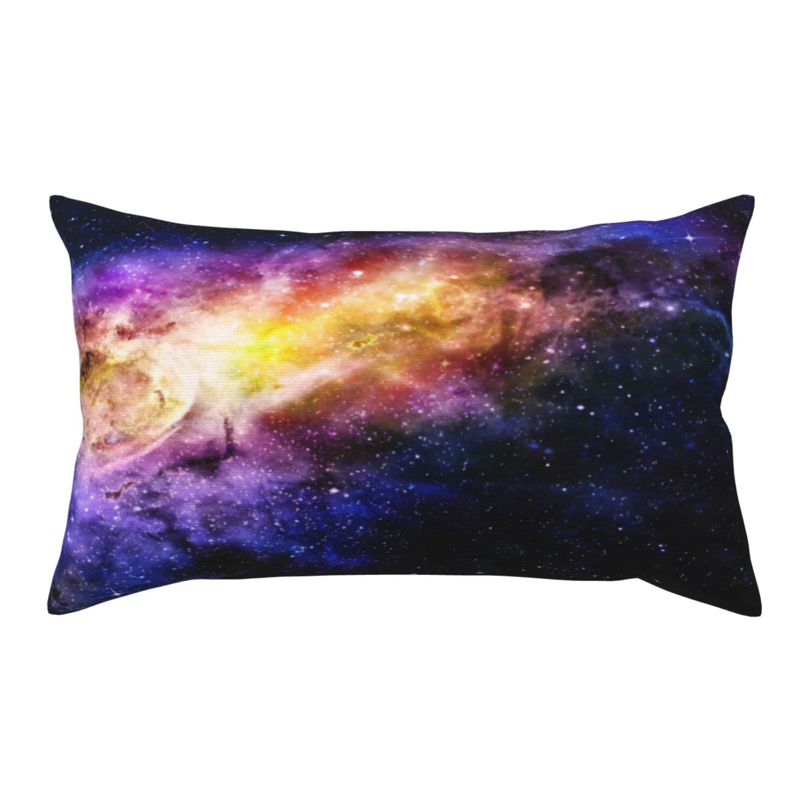 Galaxy Print Envelope Closure Pillowcases - Standard & King Size Luxury Rectangle Decorative Pillow Covers for Bedroom, Living Room, Sofa & Home Decor