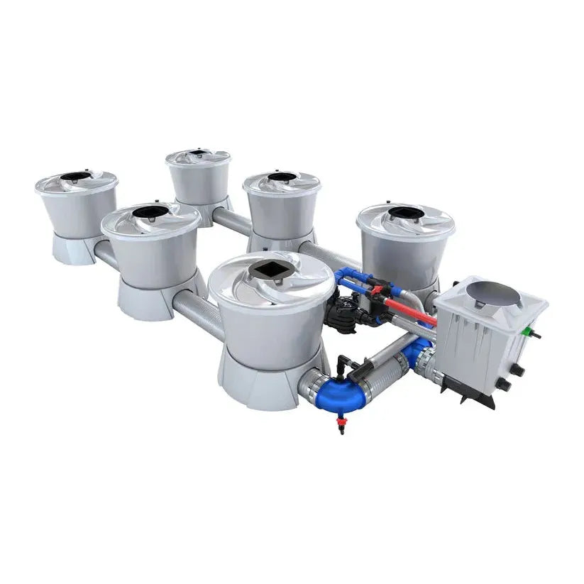 Alien Hydroponics V System Deep Water Culture (DWC) - 6 Pot 2 Row Hydroponic Growing Kit for Indoor Herb Garden & Vegetable Cultivation | Perfect for Home Growers & Hydroponic Enthusiasts