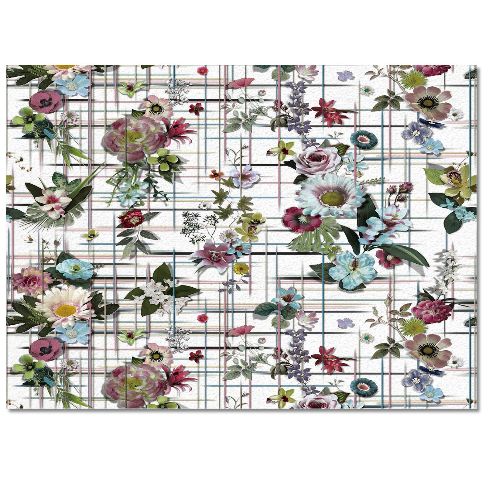 4' x 6' Non-Slip Floral Area Rug with Green Leaves Pattern - Soft Rectangle Carpet for Living Room, Bedroom & Dorm | Home Decor Floor Mat for Cozy Spaces
