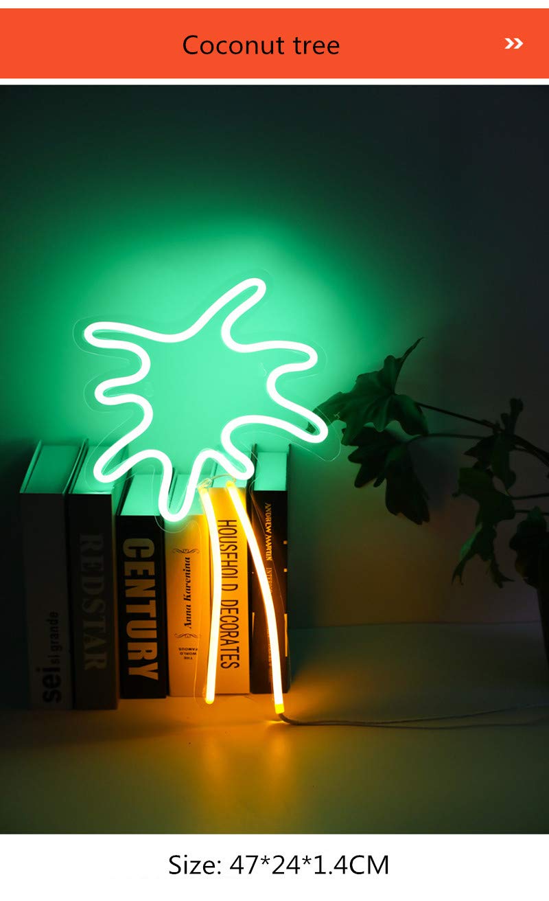3D LED Neon Tree Lamp - Wall Decor Light for Bedroom, Wedding, Party, Kids Room & Table Decor - Perfect Birthday Gift & Home Decoration (Tree Design)