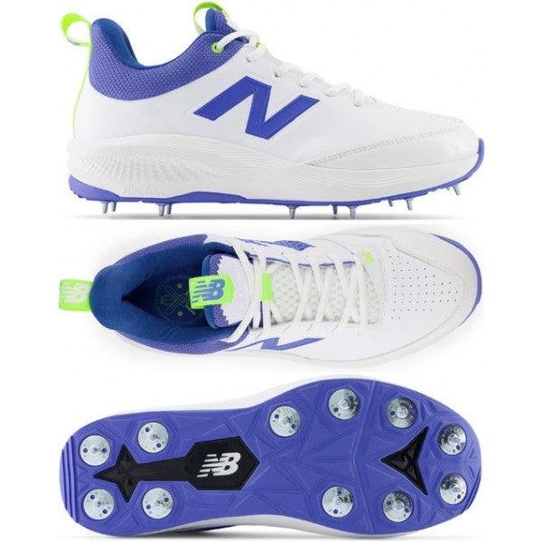New Balance CK4030 W5 Metal Spike Cricket Shoes for Men - Lightweight & Durable Cricket Footwear with Metal Spikes for Enhanced Traction - Perfect for Professional Matches & Training Sessions