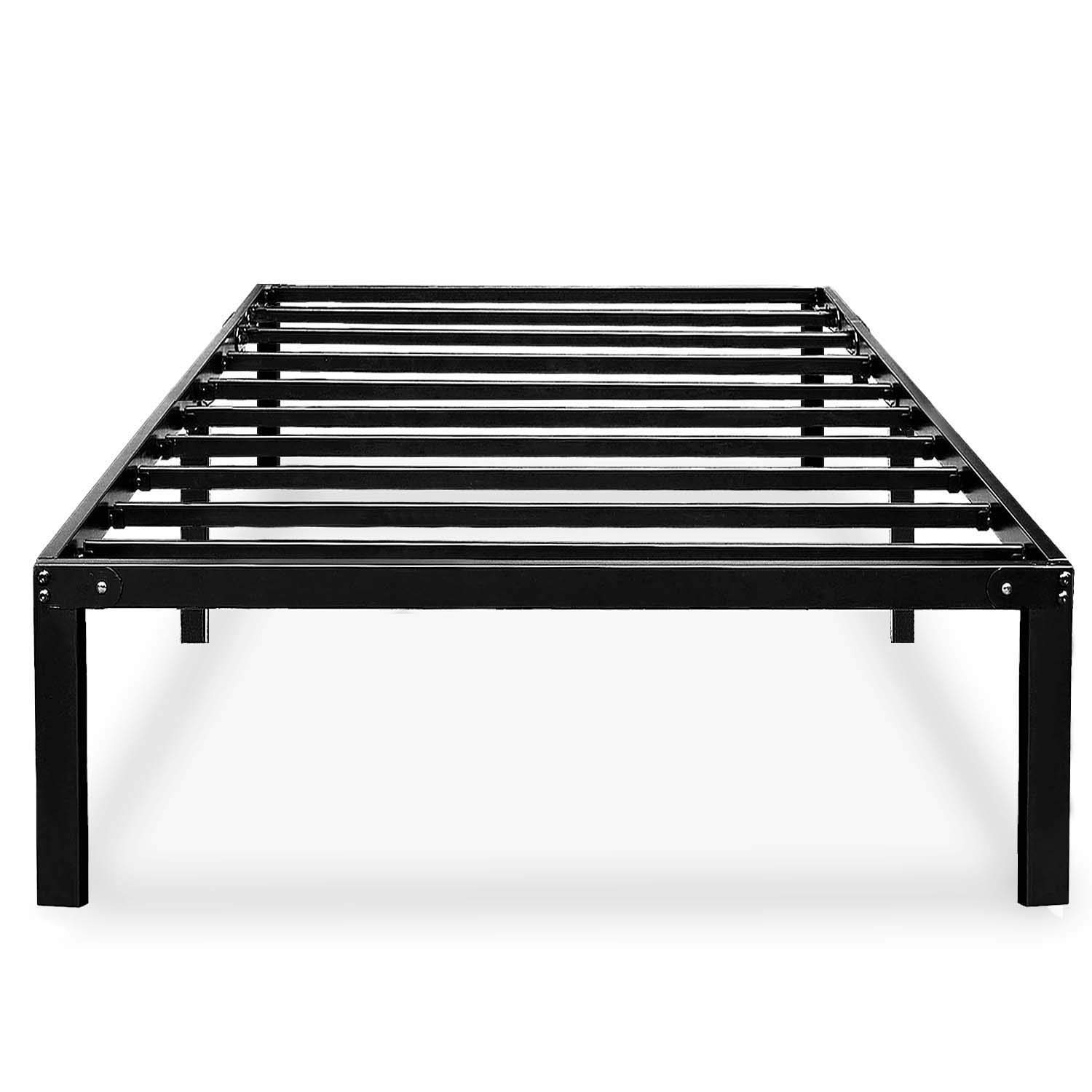 HAAGEEP Black Twin Metal Bed Frame - No Box Spring Needed, 14 Inch Height with Under Bed Storage - Sturdy & Durable for Kids, Girls & Boys - Perfect for Bedrooms, Dorms & Guest Rooms