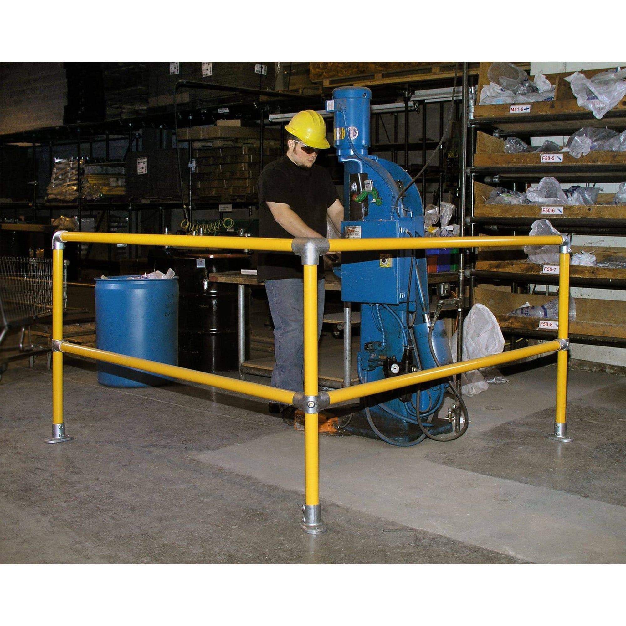 Portable Guardrail in a Box - Safety Barrier for Home, Office & Events - Easy Setup Temporary Fencing for Crowd Control & Fall Protection