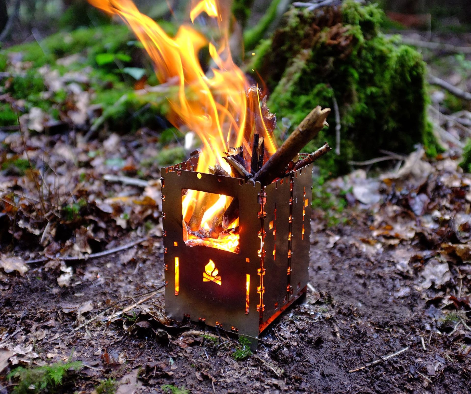 Bushcraft Essentials Wood Stove Bushbox XL Kit - Portable Camping Stove for Outdoor Cooking, Backpacking & Survival Gear