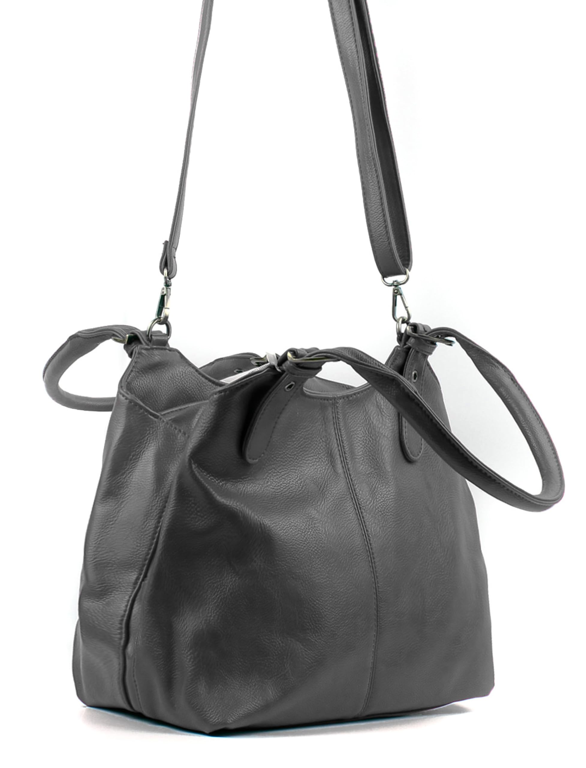 AOSSTA Women's Large Tote Bag - Soft Leather Hobo Shoulder Bag with Multiple Pockets & Adjustable Long Strap - Stylish Crossbody Handbag for Work, Travel & Everyday Use