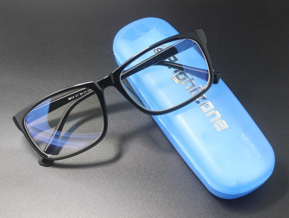 Brightzone Men's Full Rim Square TR90 Eyeglasses with CR39 Lenses – Lightweight & Durable Frames for Work, Reading & Everyday Use