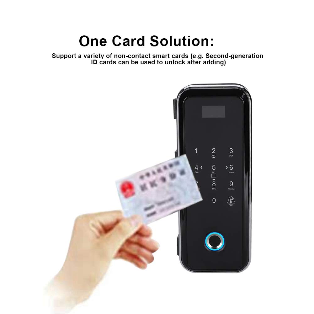 Smart Fingerprint Door Lock with Keypad - Electronic Keyless Entry, Remote Control & Password Access for Home Security - Ideal for Apartments, Offices & Glass Doors