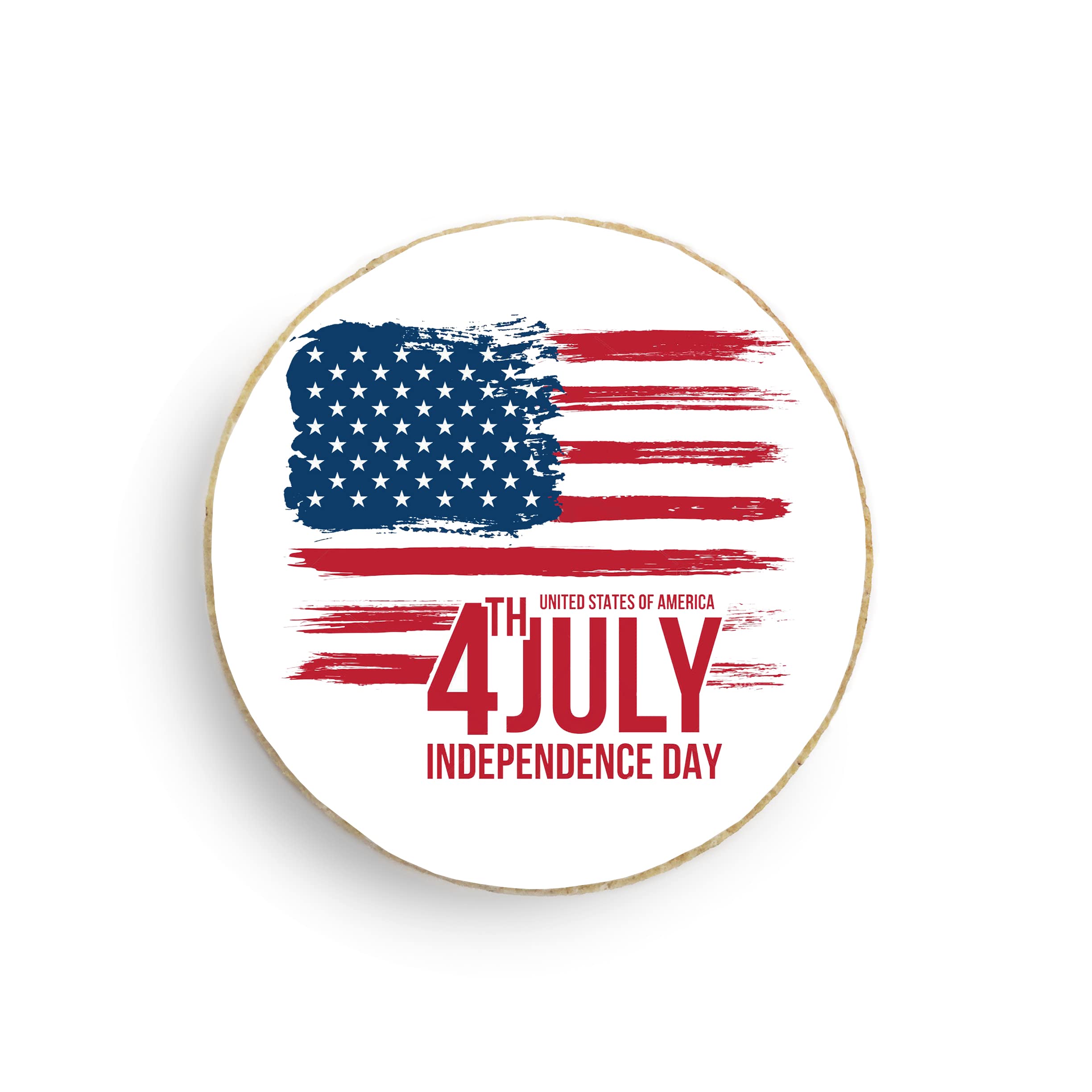 Round Independence Day Custom Cookies - 12 Pack with Personalized Decorations (Design #2) - Perfect for Patriotic Parties, Celebrations, and Gifts