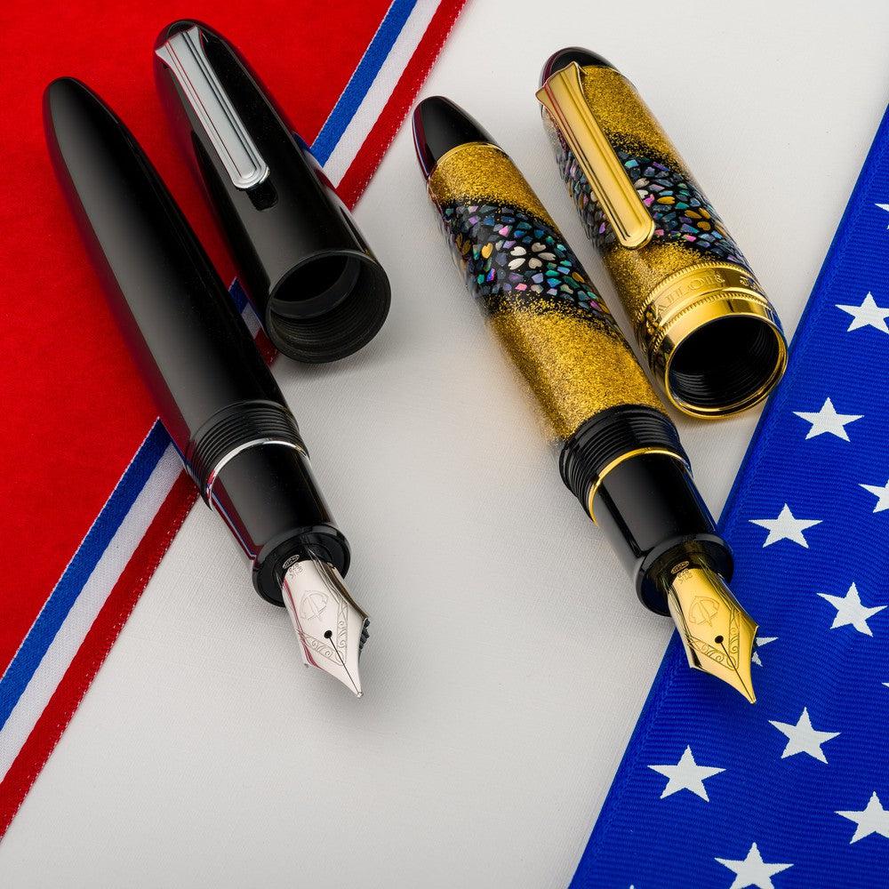 Sailor King of Pen KOP Maki-e Sakura Nagare Fountain Pen - Premium Japanese Handcrafted Writing Instrument for Calligraphy, Collectors & Luxury Gifts