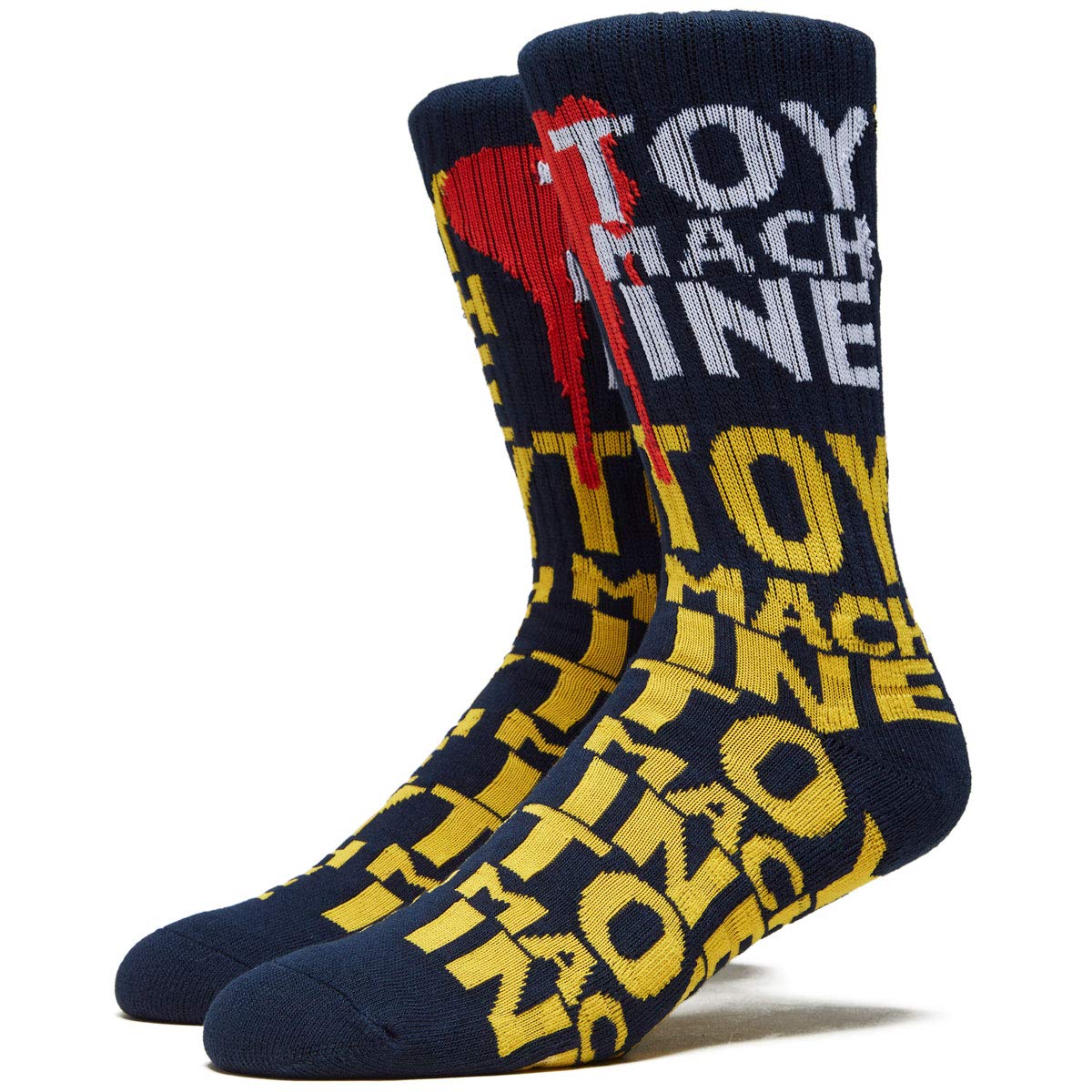 Toy Machine New Blood Socks - White Crew Socks for Skateboarding & Streetwear | Comfortable Cotton Blend Unisex Socks for Men & Women | Perfect for Skaters, Sneakerheads & Casual Wear