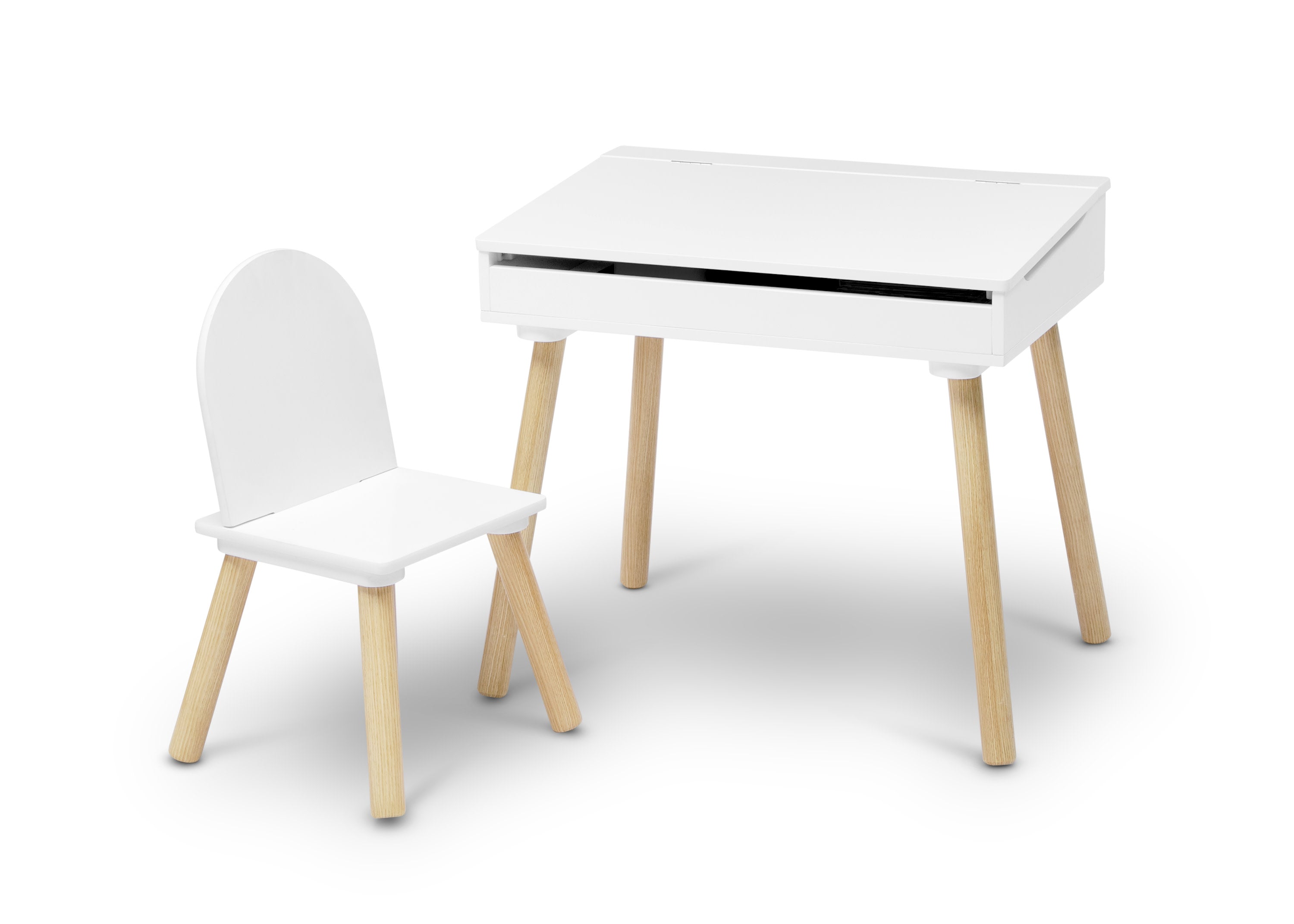 Ollie Lift Top Desk and Chair Set for Toddlers & Up - Adjustable Kids Study Table with Storage, Perfect for Homeschooling & Remote Learning