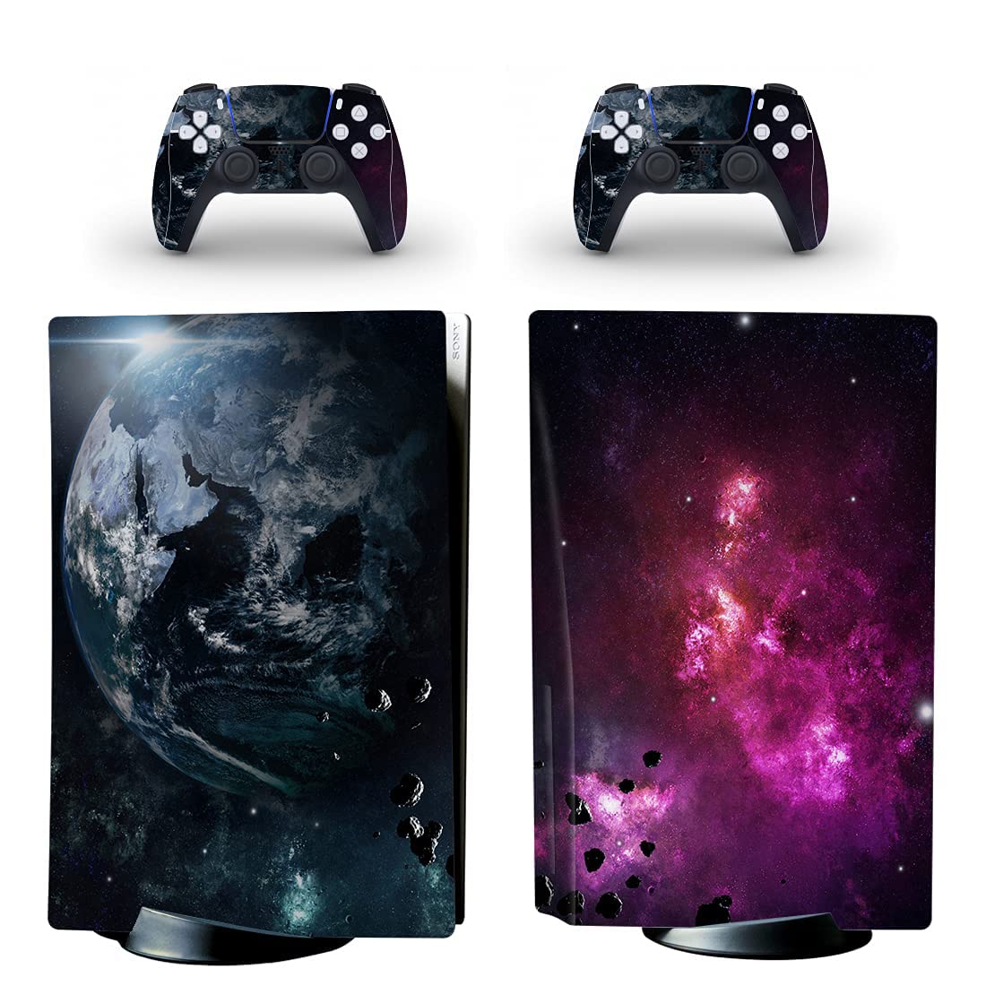 DolDer PS5 Skin Sticker - Protective Vinyl Decal Wrap for Sony PS5 Console & 2 DualShock Controllers (0896) - Gaming Accessories for Enhanced Console Protection & Customization