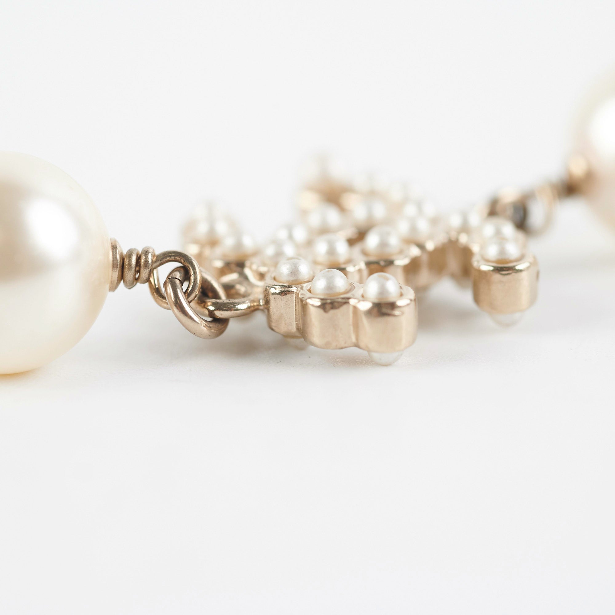 Chanel Inspired Pearl Long Necklace - Elegant Costume Jewelry for Women - Perfect for Parties, Weddings & Evening Events