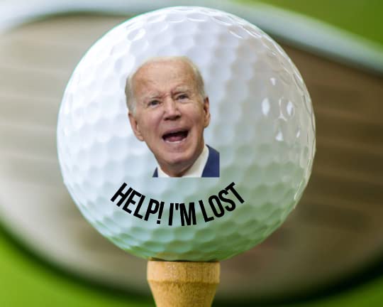 Funny Joe Biden Golf Balls - 'Help I'm Lost' President Biden Golf Gift Set (3 Pack) - Perfect for Political Humor Gifts, Golf Pranks & Conservative Events