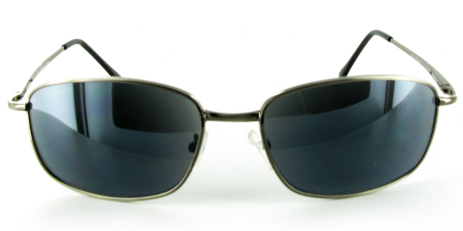Seagulls Metal Frame Full Reading Sunglasses for Men and Women - Non-Bifocal +2.00 Magnification Gunmetal Glasses - Perfect for Outdoor Reading, Driving, and Active Lifestyles