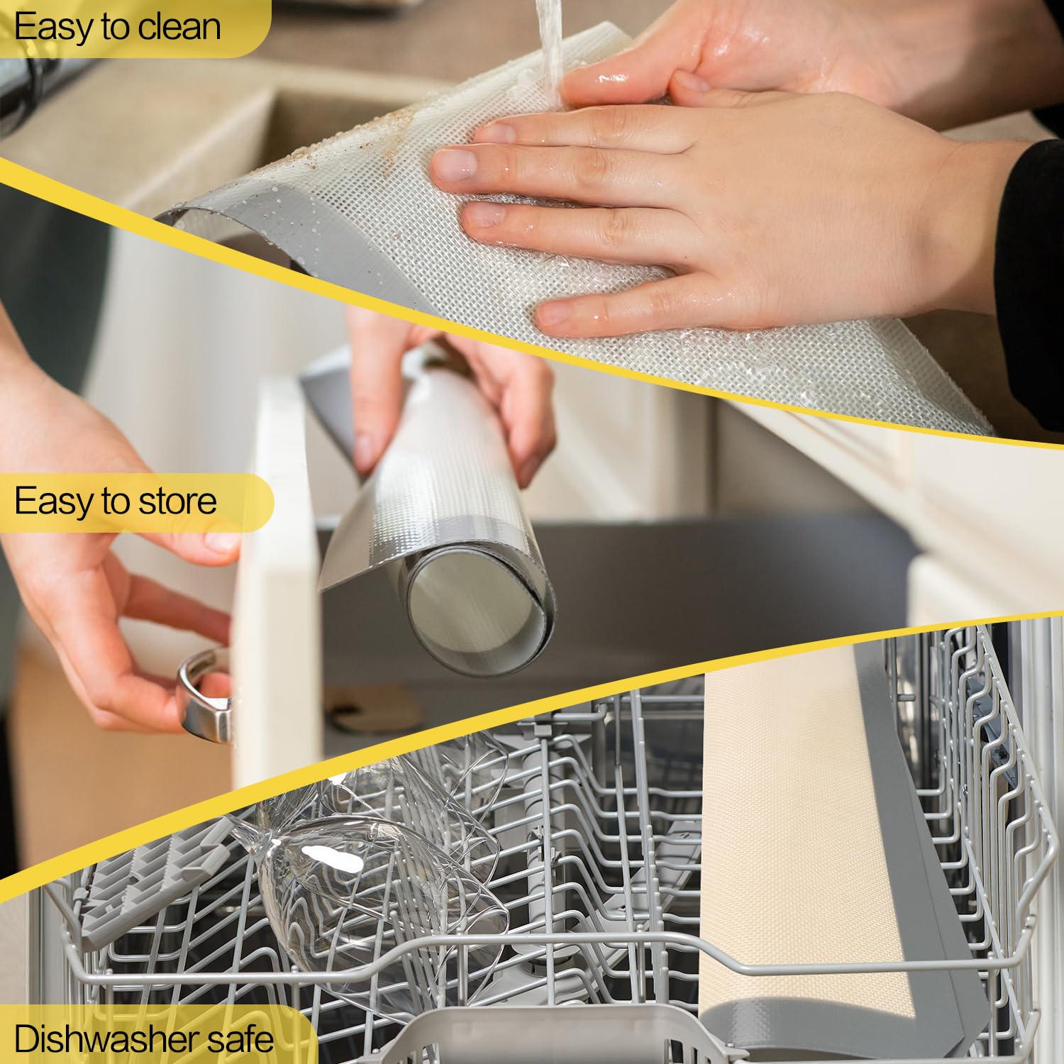 Non-Stick Silicone Baking Mats (2-Pack, 16.5