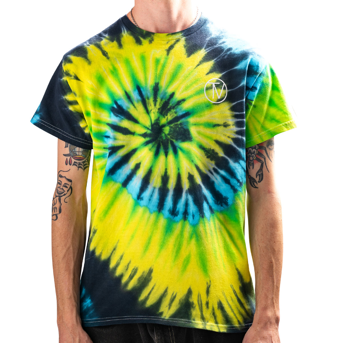 Colorful Tropical Tie Dye Youth T-Shirt for Boys & Girls | Soft Cotton Short Sleeve Tee | Perfect for Beach Vacations, Summer Camp & Casual Wear
