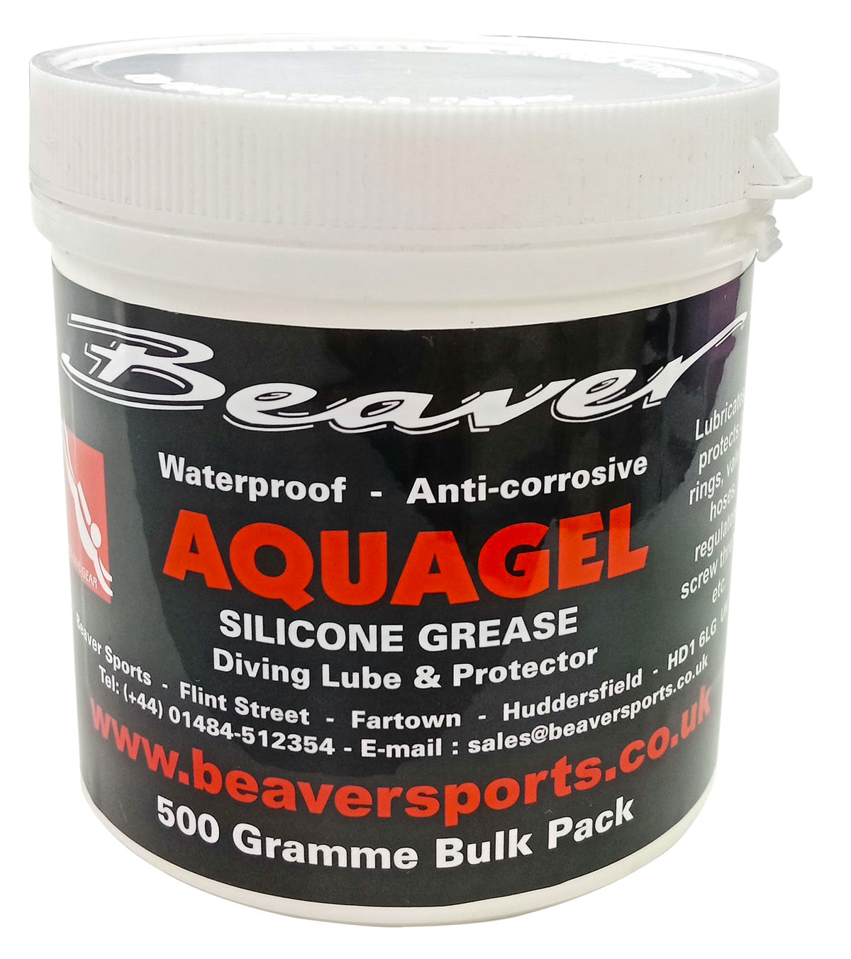 Aquagel Silicone Grease - 500 Gram Bulk Tub for Plumbing, Automotive & Marine Applications | Waterproof Lubricant for Valves, O-Rings & Gaskets