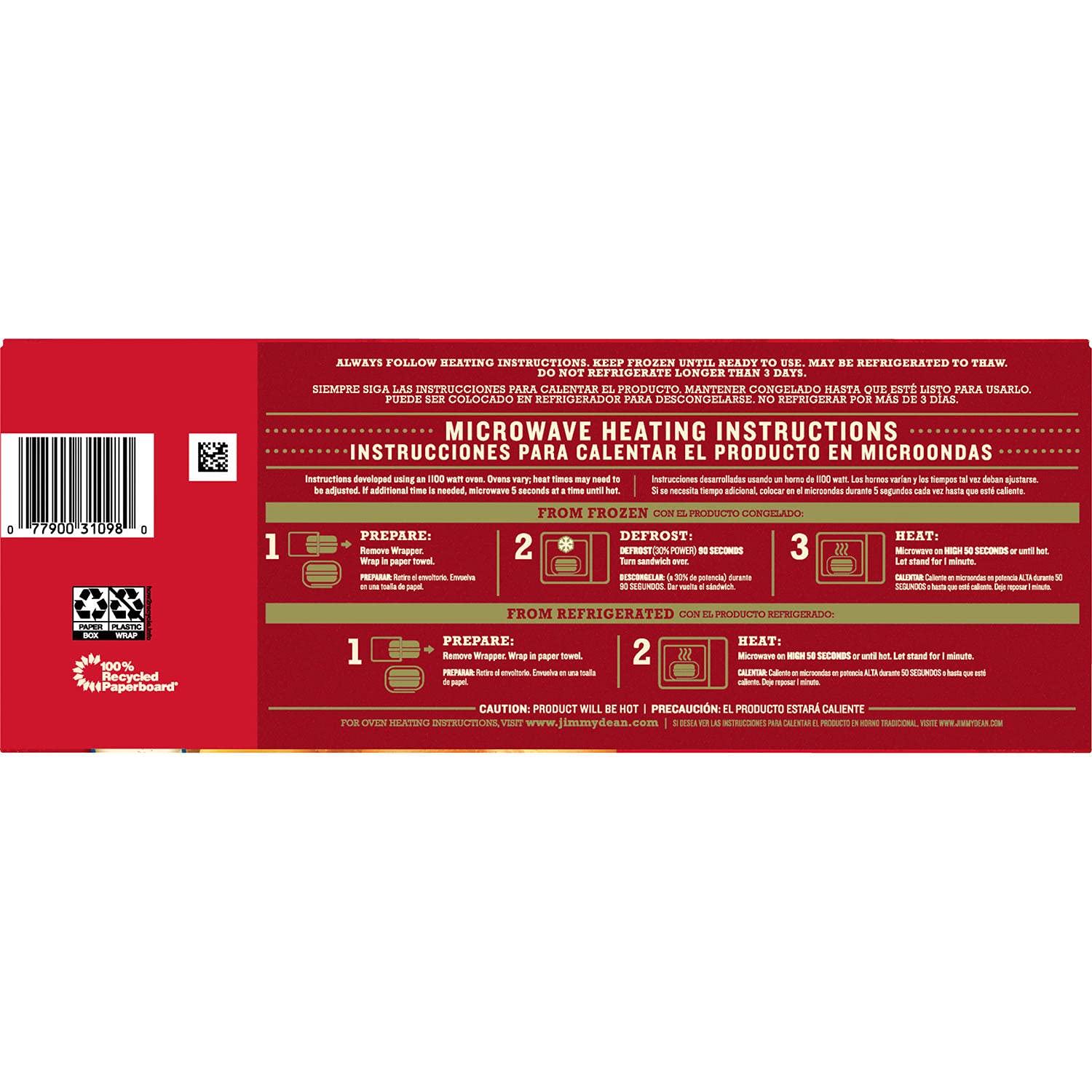 Jimmy Dean Sausage Egg & Cheese Croissant Breakfast Sandwiches - 3 Pack (36 Frozen Sandwiches) | Quick Microwaveable Meal for Busy Mornings, Office Lunch or Road Trips