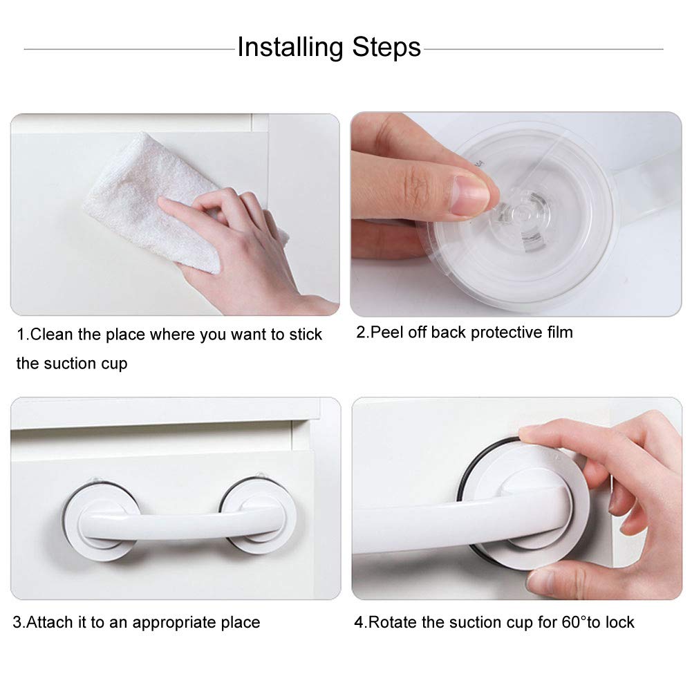 Non-Slip Shower Grab Bar for Elderly & Kids - Bathroom Safety Handle