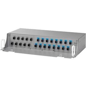 2RU 8-Degree Mesh Patch Panel with 5 Add/Drop Ports - High-Density Network Cable Management for Data Centers & Server Rooms