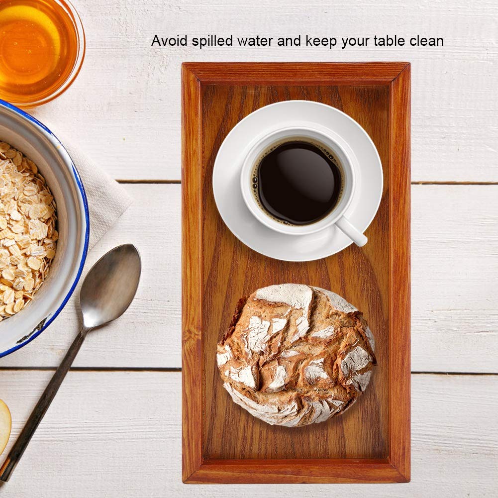 Premium Wooden Serving Tray - 22x12cm Rectangle Tea Tray for Snacks, Food & Storage | Elegant Home & Hotel Serving Dish | Perfect for Afternoon Tea, Entertaining Guests & Dining Room Decor